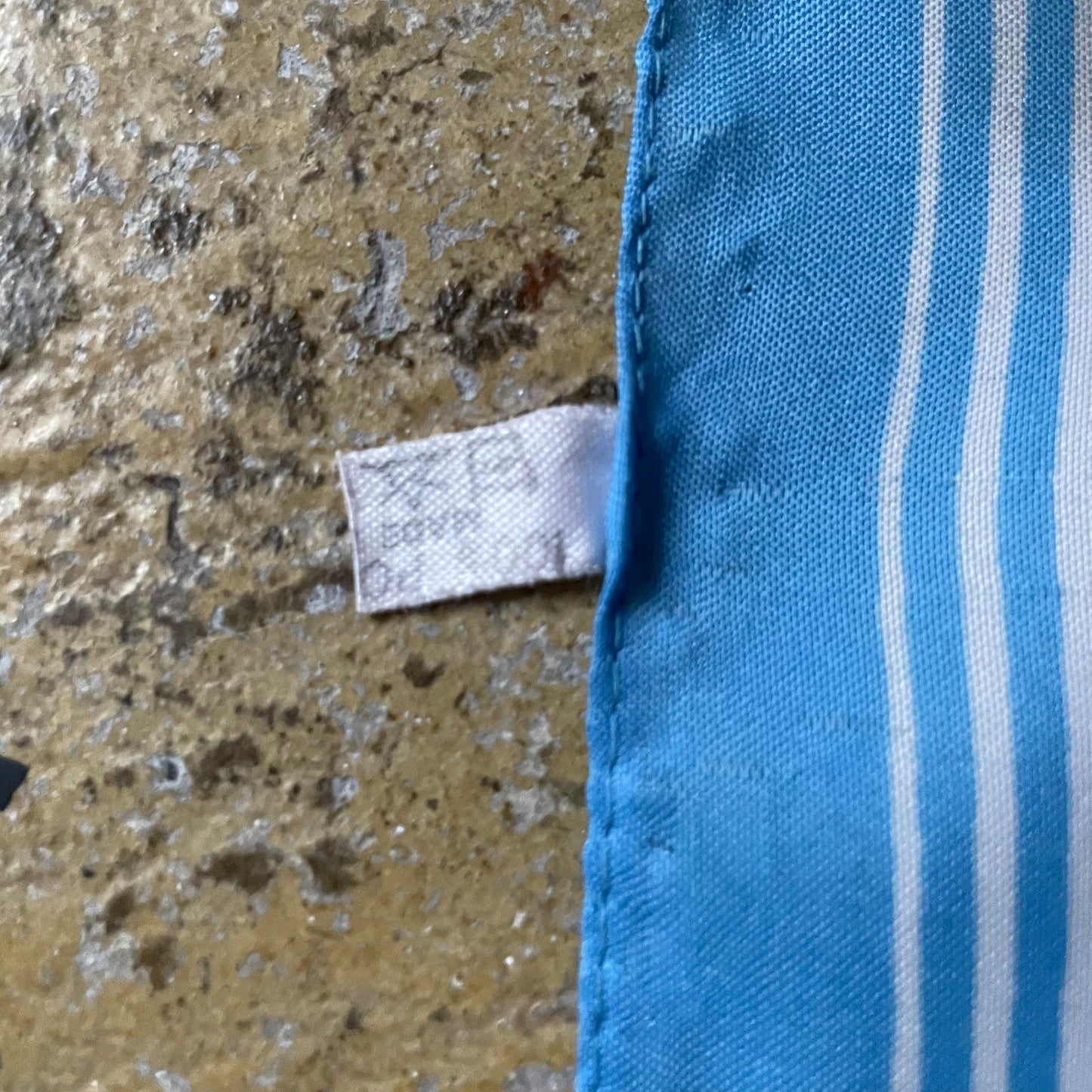 The Baby Blue Striped One Vintage Scarf Handmade Unique Design