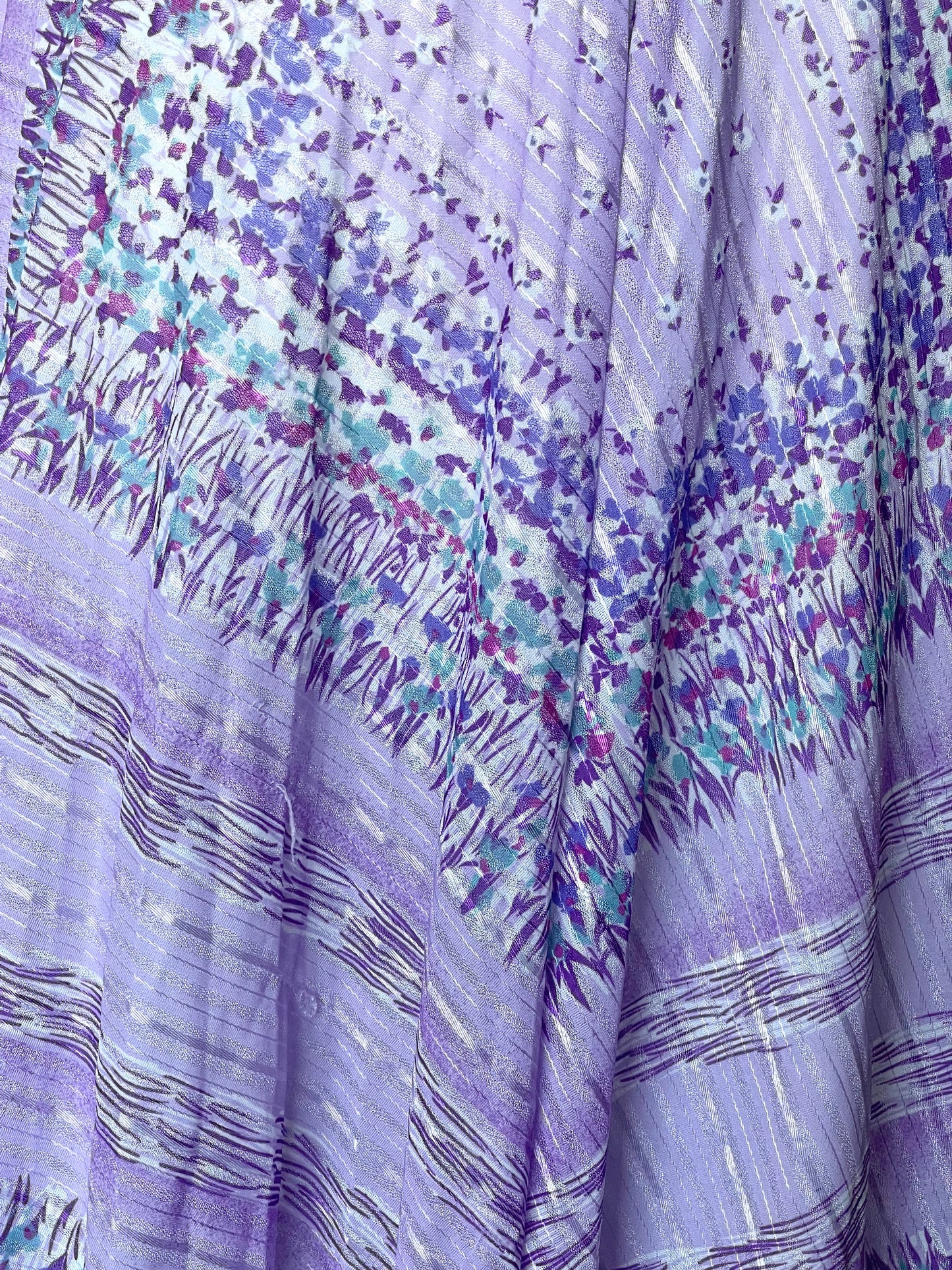 Vintage Your Sixth Sense Purple Flounce Dress With Pleated Skirt