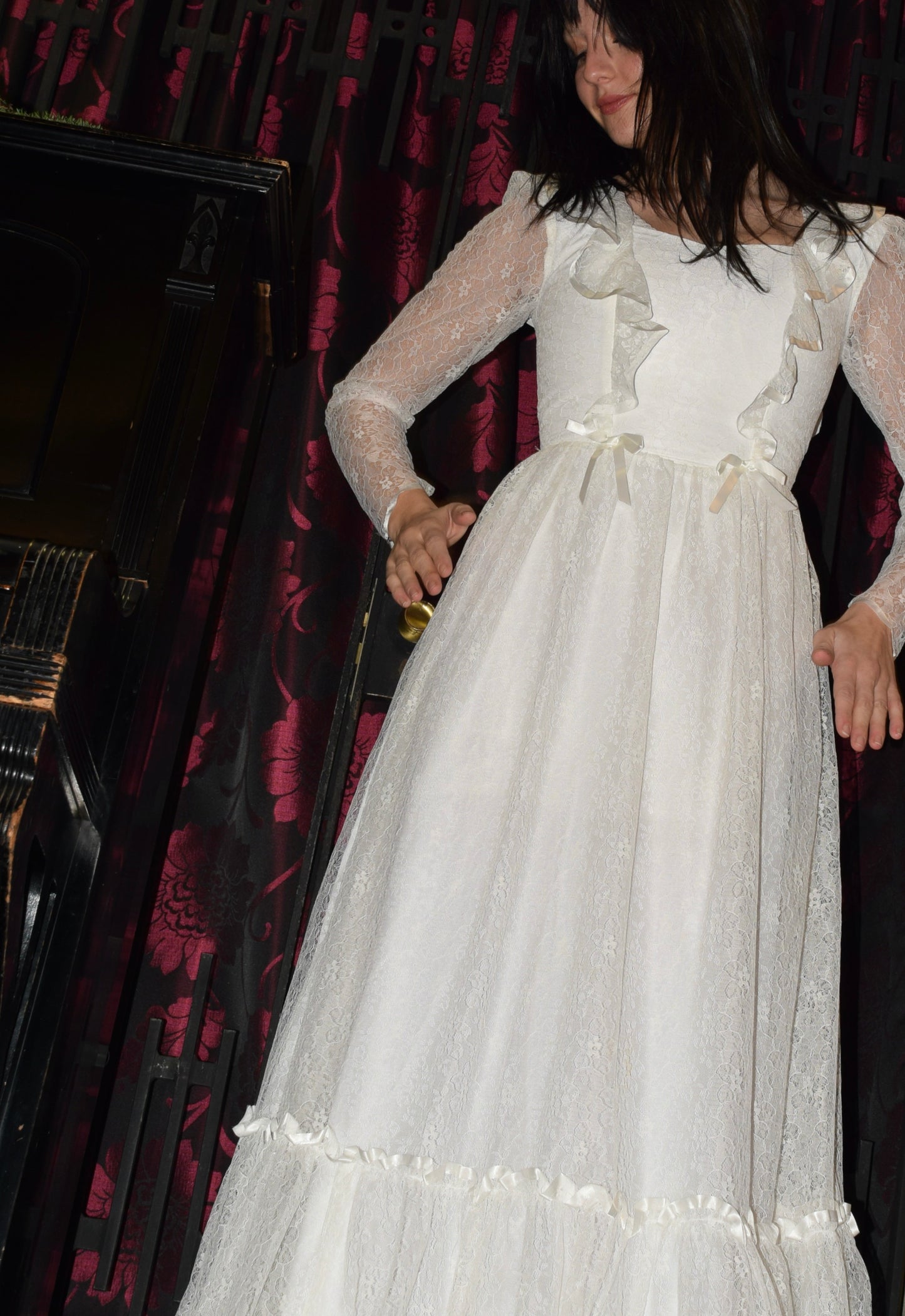 The June Wedding Dress Vintage Pronuptia Lace Ruffle Bridal Gown