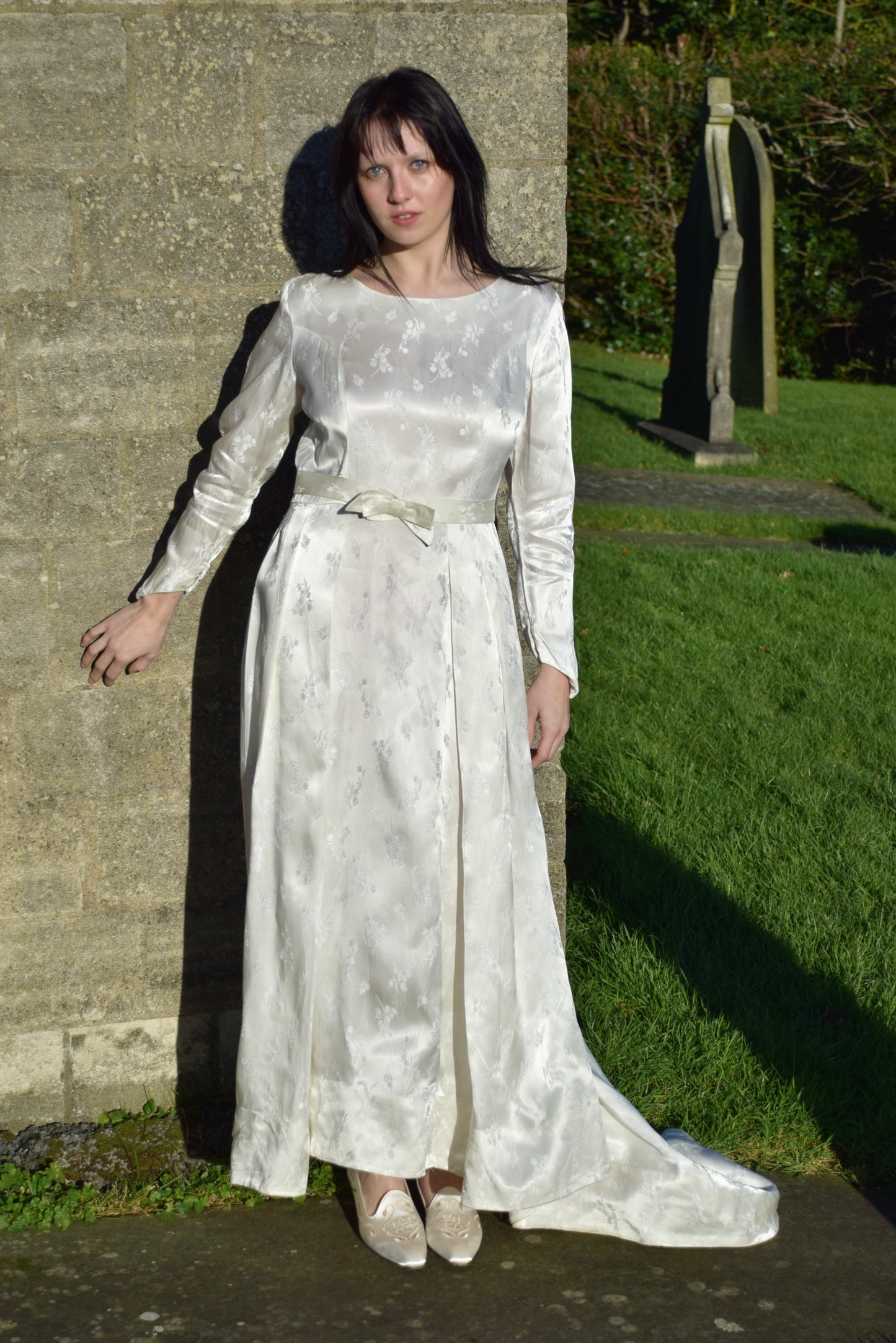The Hazel Wedding Dress Vintage Ivory Long Sleeve Bridal Gown