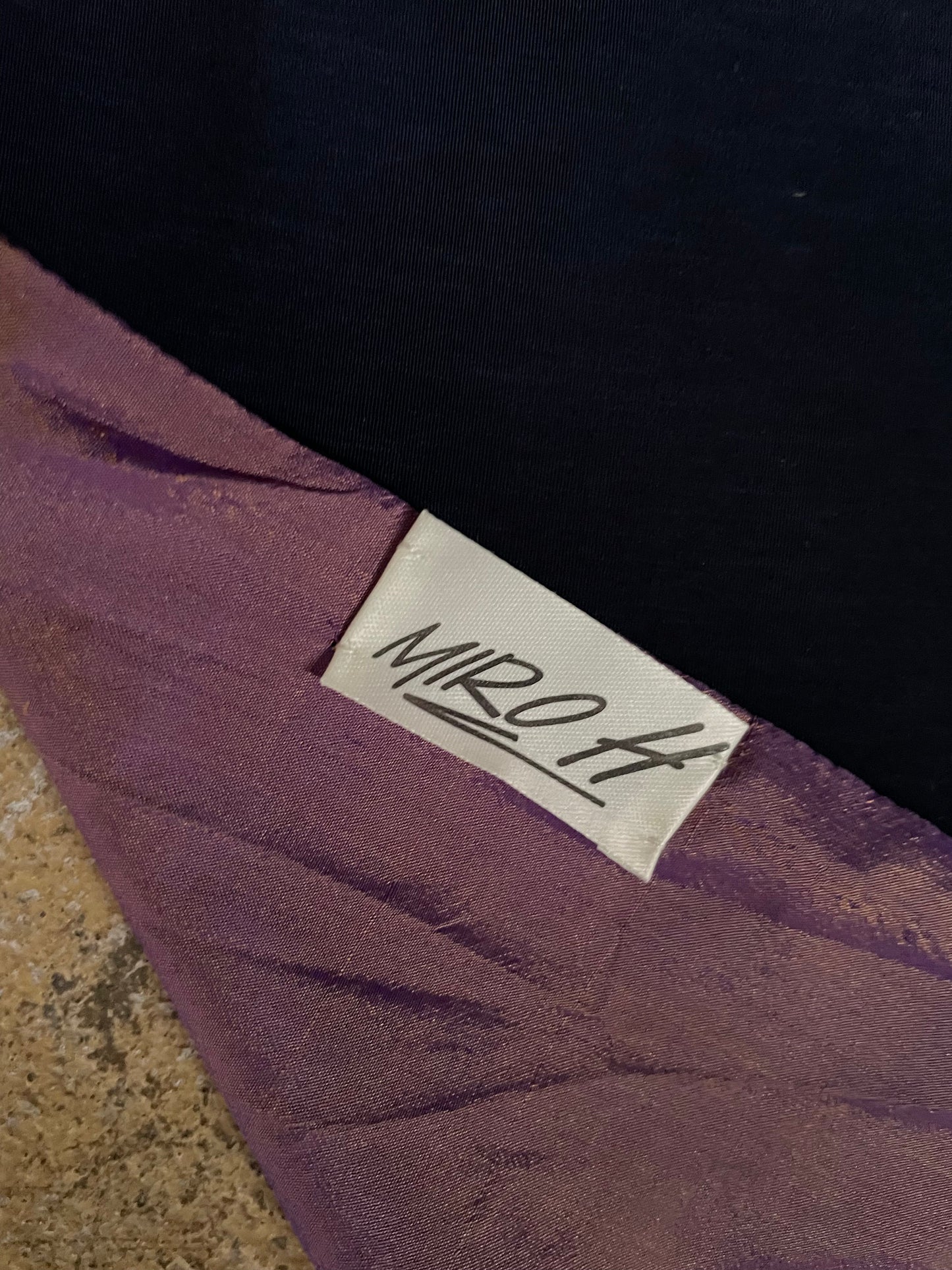 The Purple One Vintage Scarf Handmade Unique Design Accessory