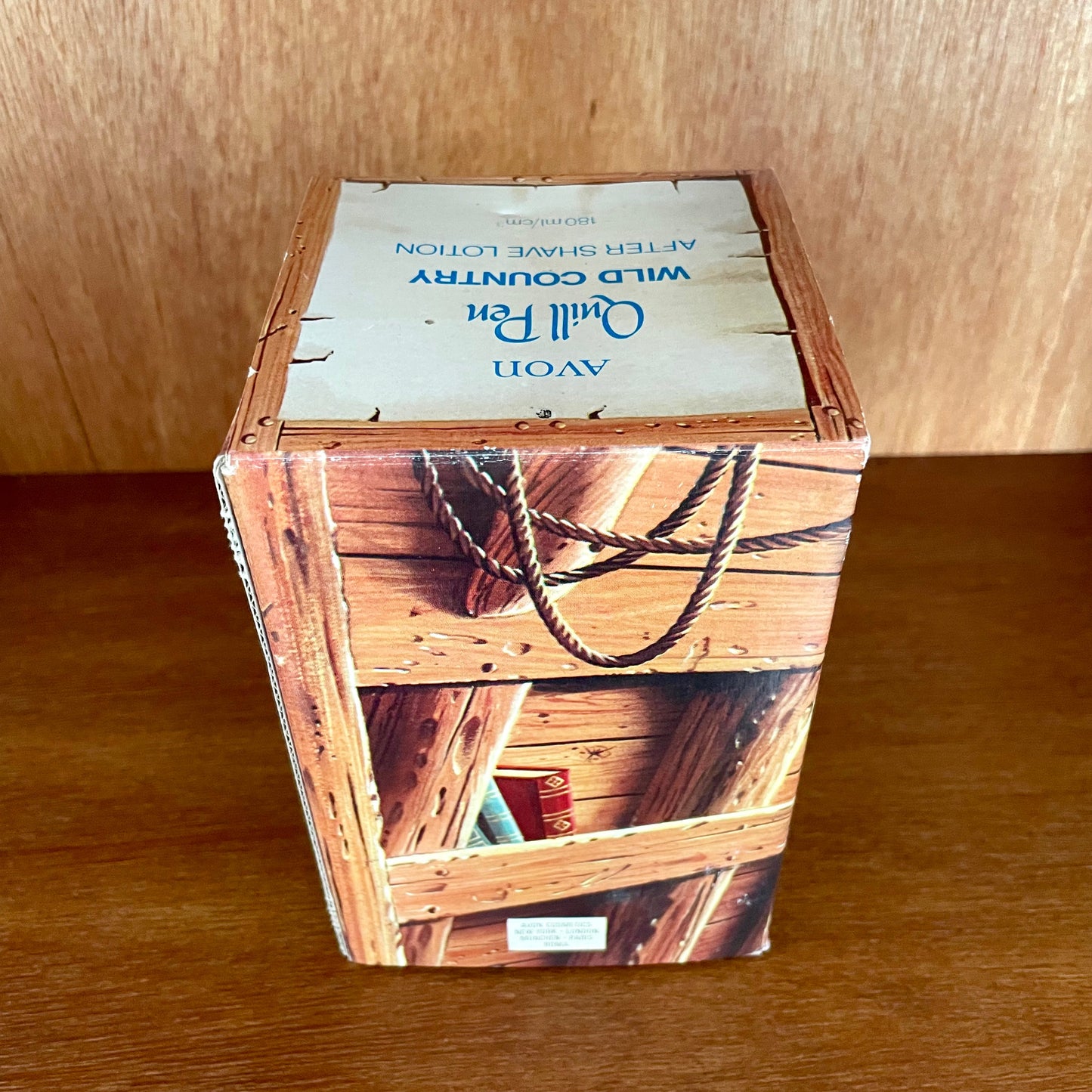 Vintage Avon Men's Quill Pen Wild Country 70s Novelty Aftershave Lotion in Original Box and Packaging. 100% Full.