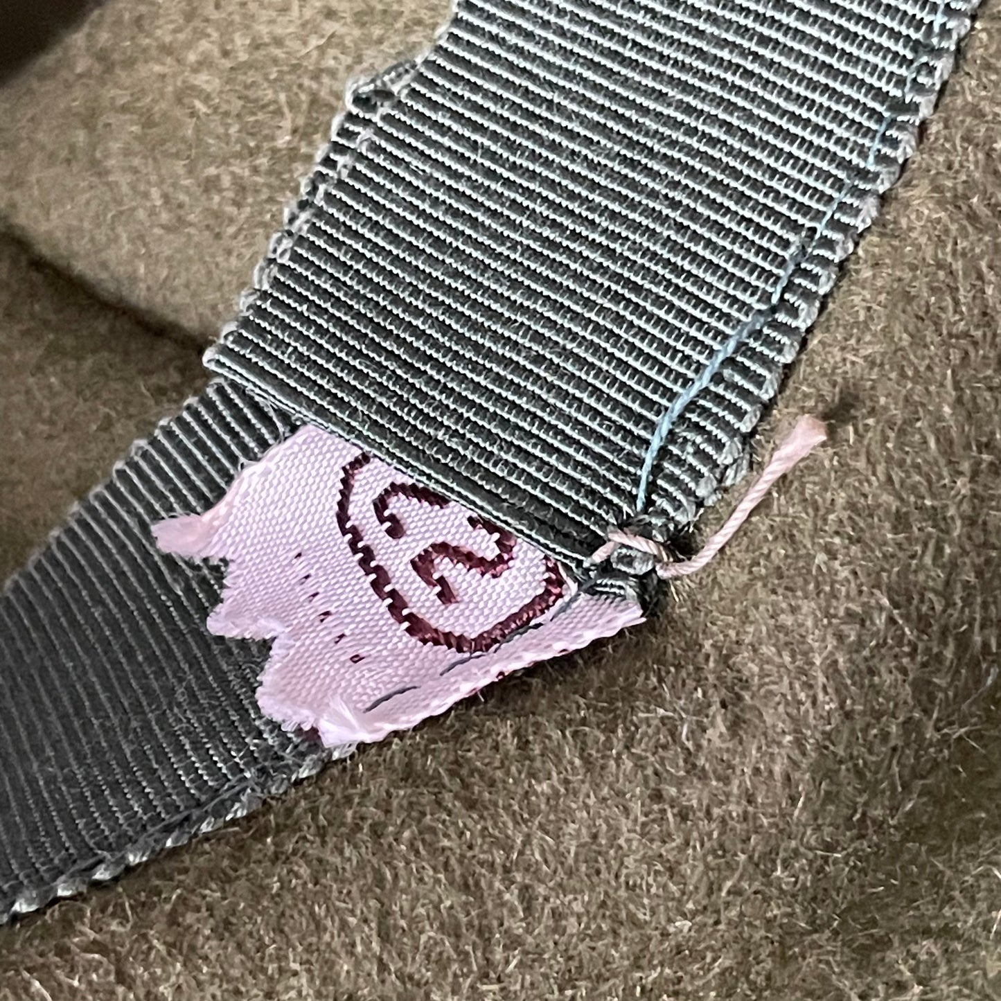 Vintage Green Furry Wool Wide Brim Italian Hat with Bow