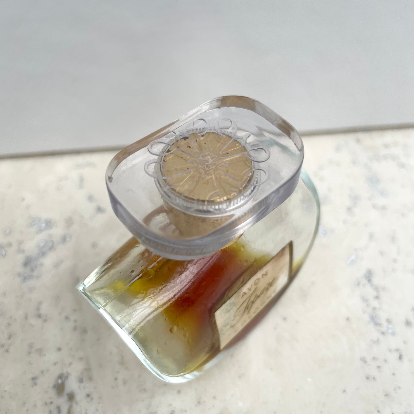 Vintage Avon Topaze Cologne Rocking Design Perfume Bottle 10% Full