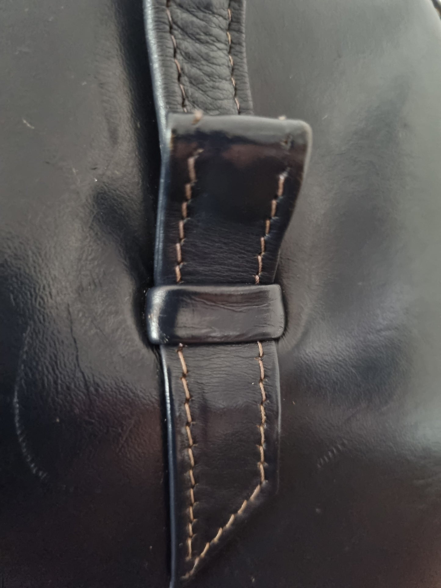 Blue Navy Ackery Handbag Made in England Like New Condition