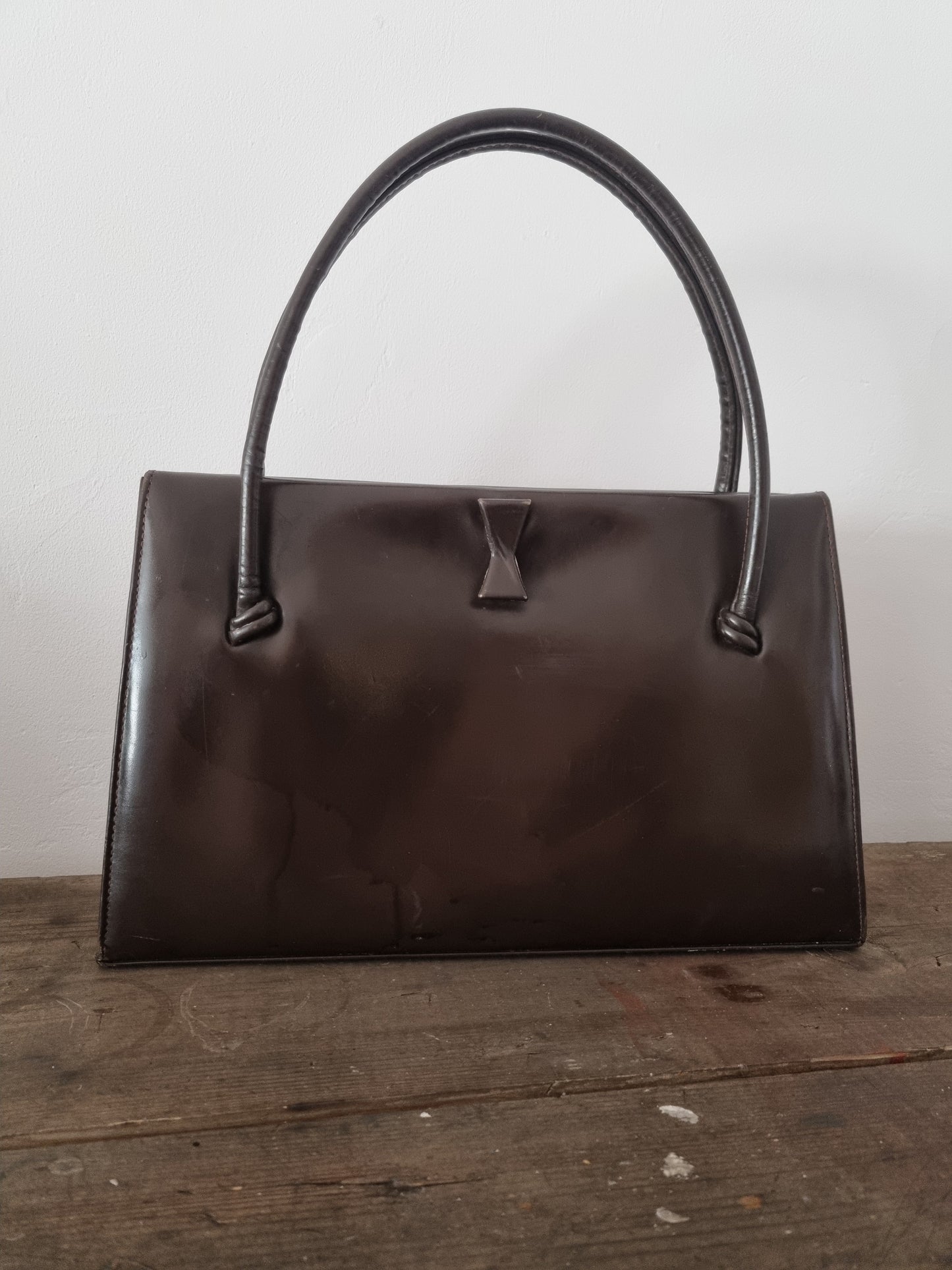 Brown Leather Waldybag In Flawless Condition By Wald & Co