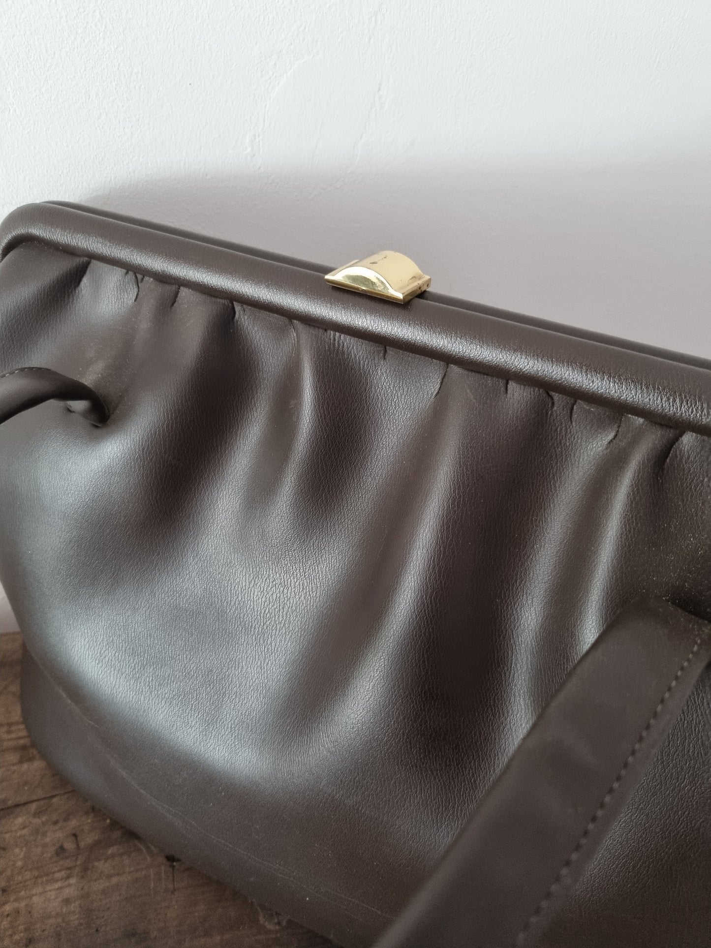 Large Faux Leather MacLaren Handbag Made in England Chic and Spacious