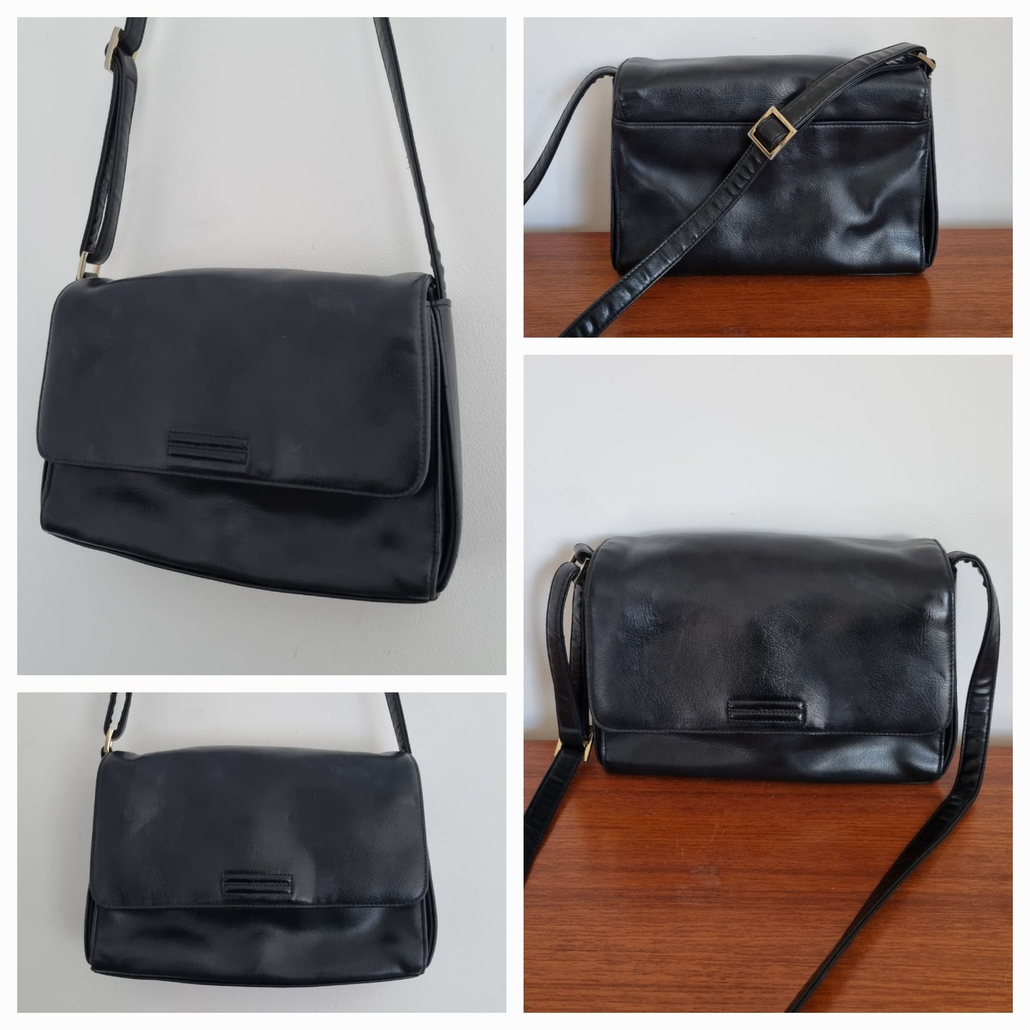 Black Shoulder Handbag Vintage in Excellent Condition