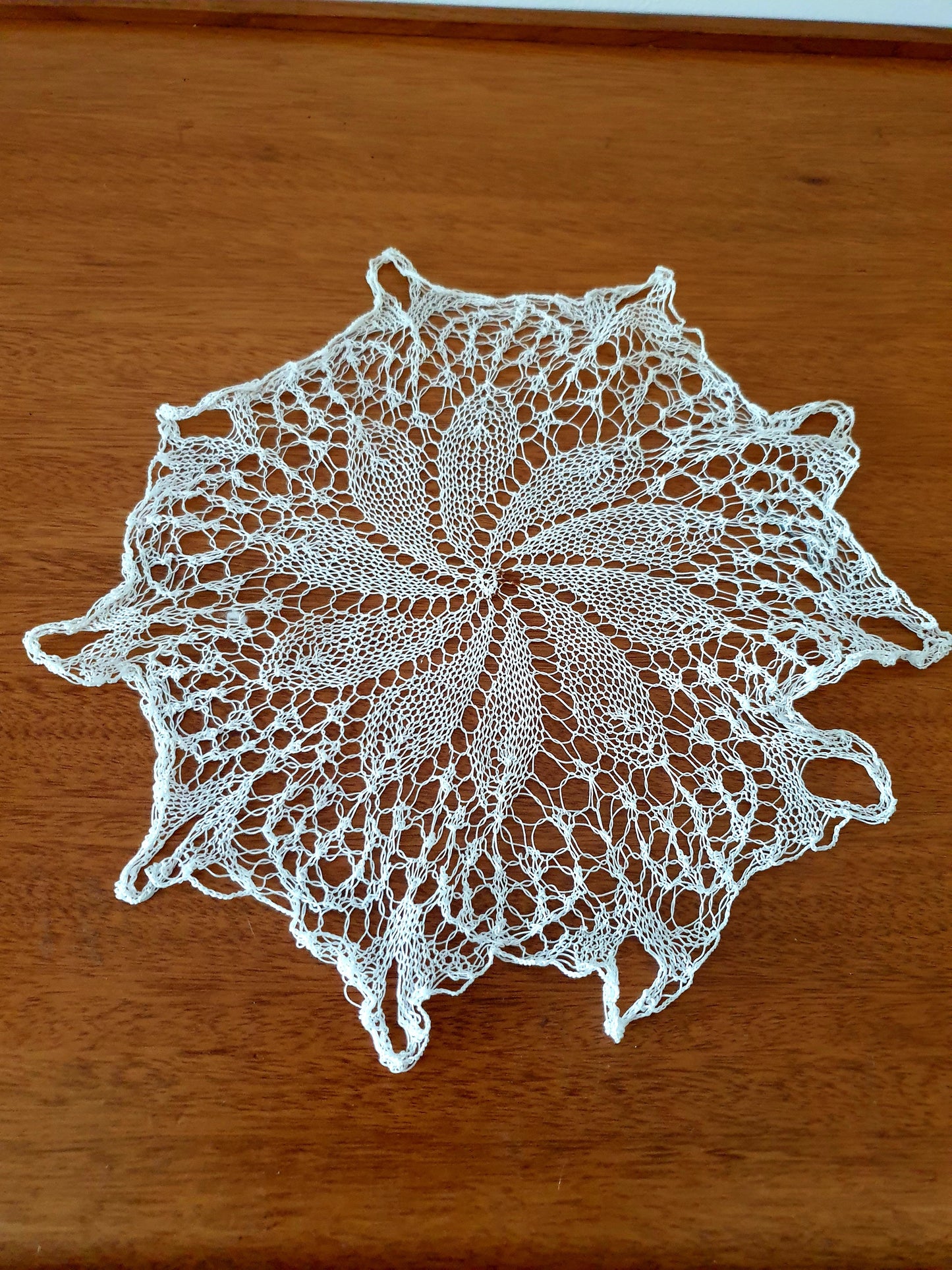 Handmade Cream Doilie for Vintage Home Decor Enhancements