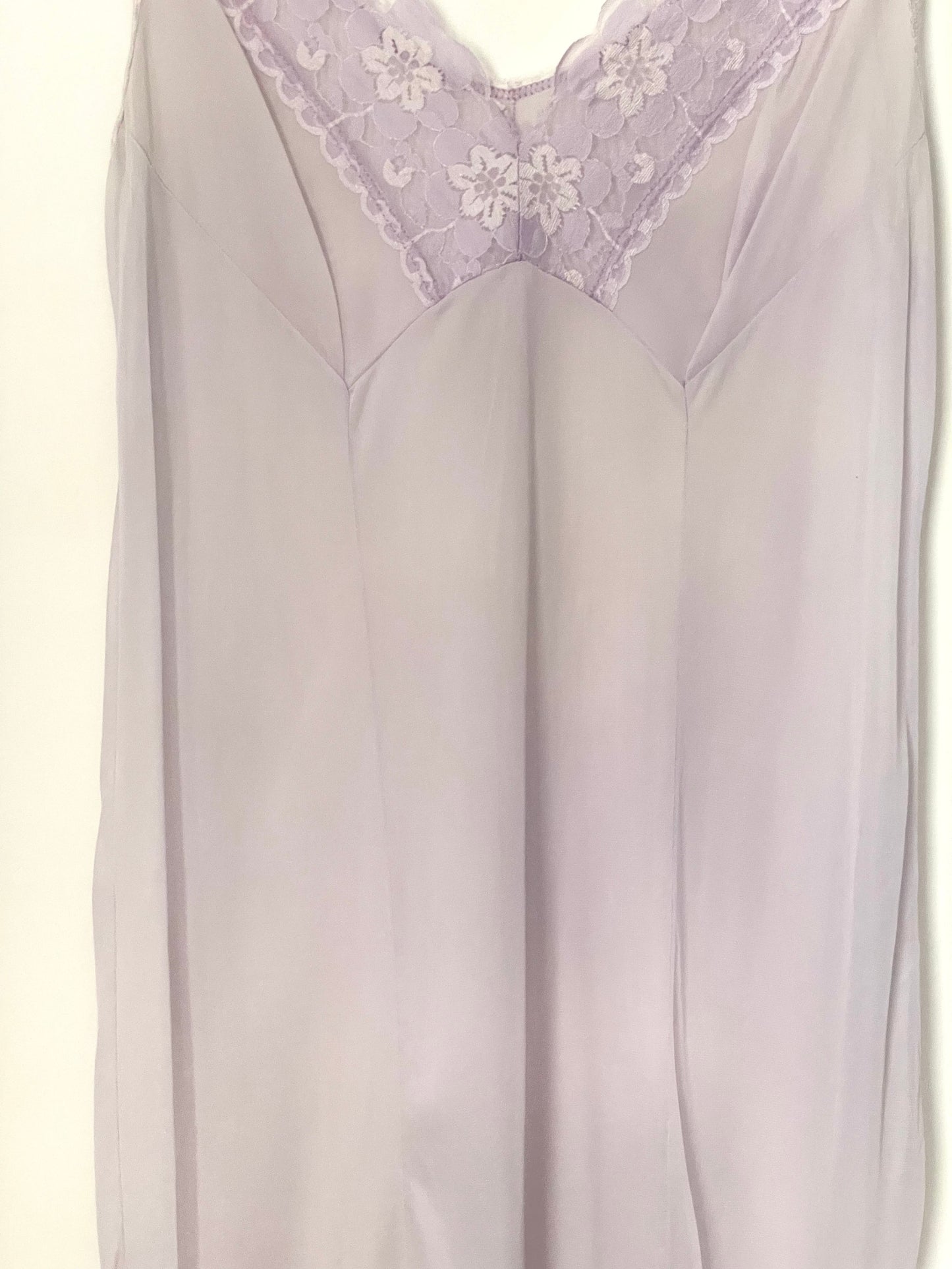 Vintage Lilac Plunge V Neck Slip Dress for Elegant Lingerie