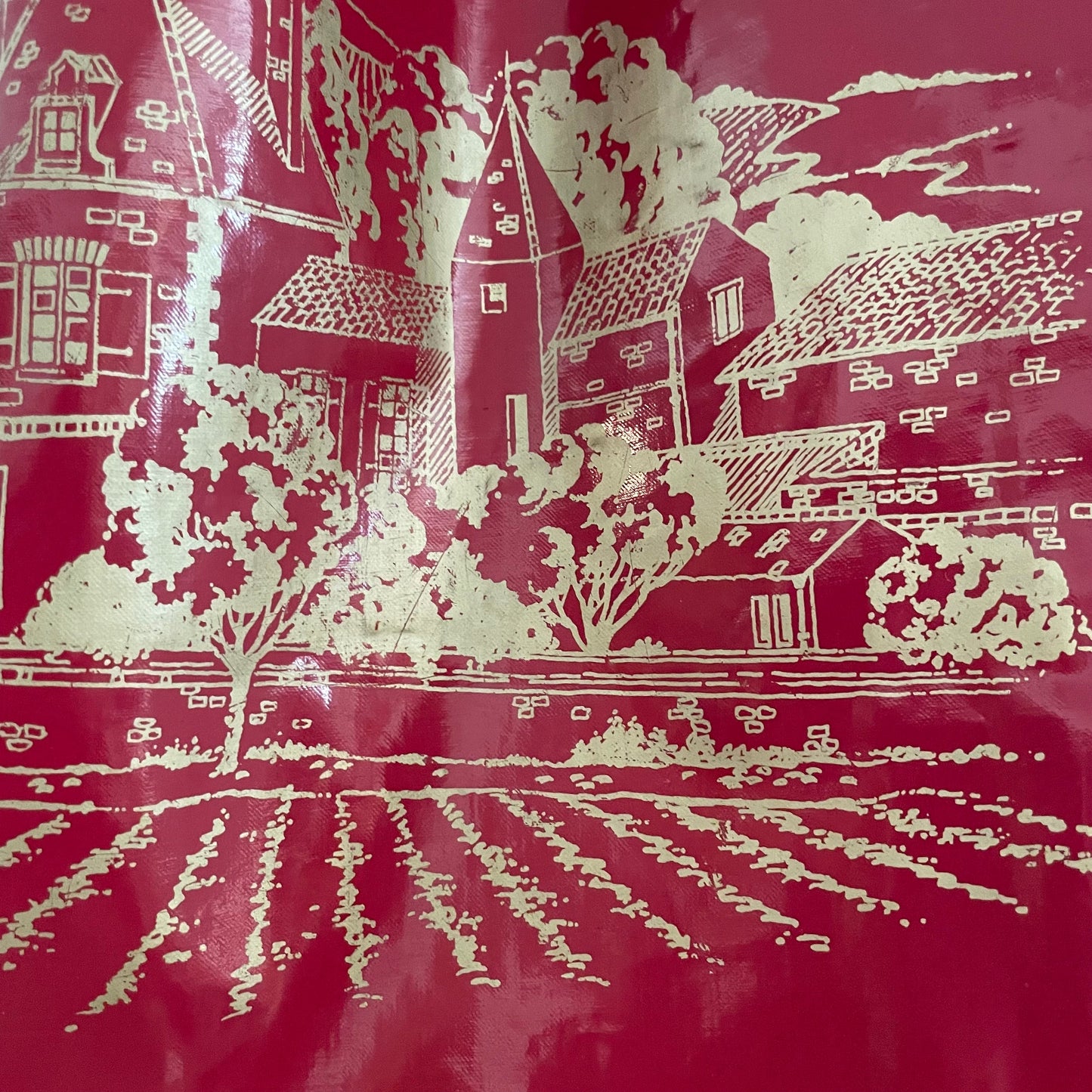 Sainsbury's Vintage Wine Red Plastic Tote Shopper Bag