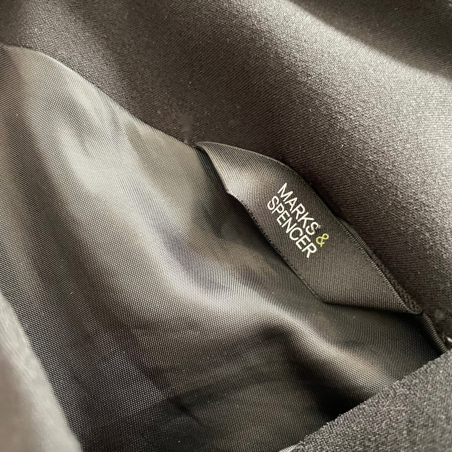 Vintage Marks and Spencer Fit and Flare Black Midi Skirt