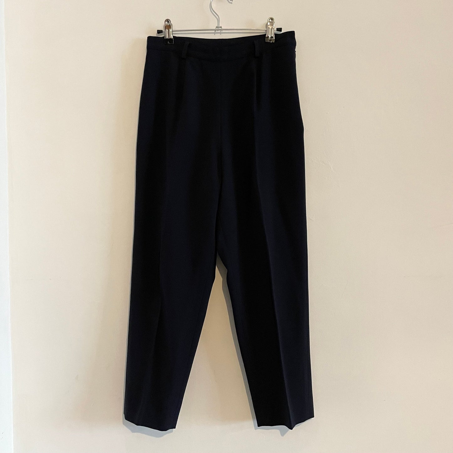 Vintage Navy Blue Smart Suit Trousers for Elegant Occasions