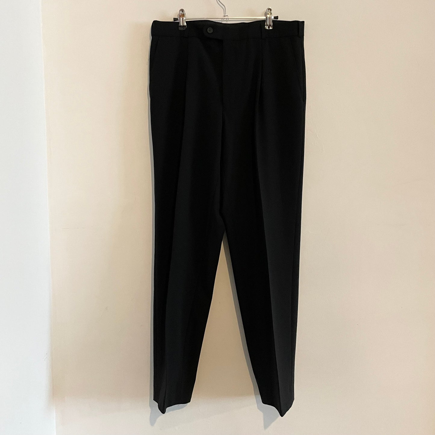 Vintage Navy Blue Smart Suit Trousers for Elegant Occasions