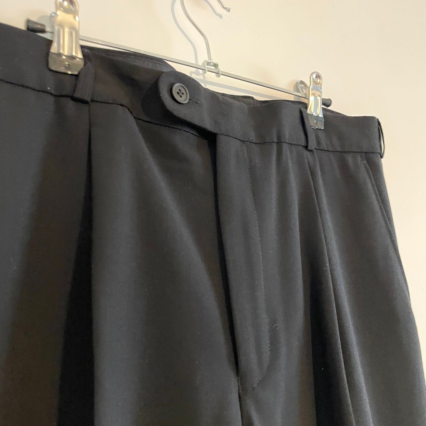 Vintage Navy Blue Smart Suit Trousers for Elegant Occasions
