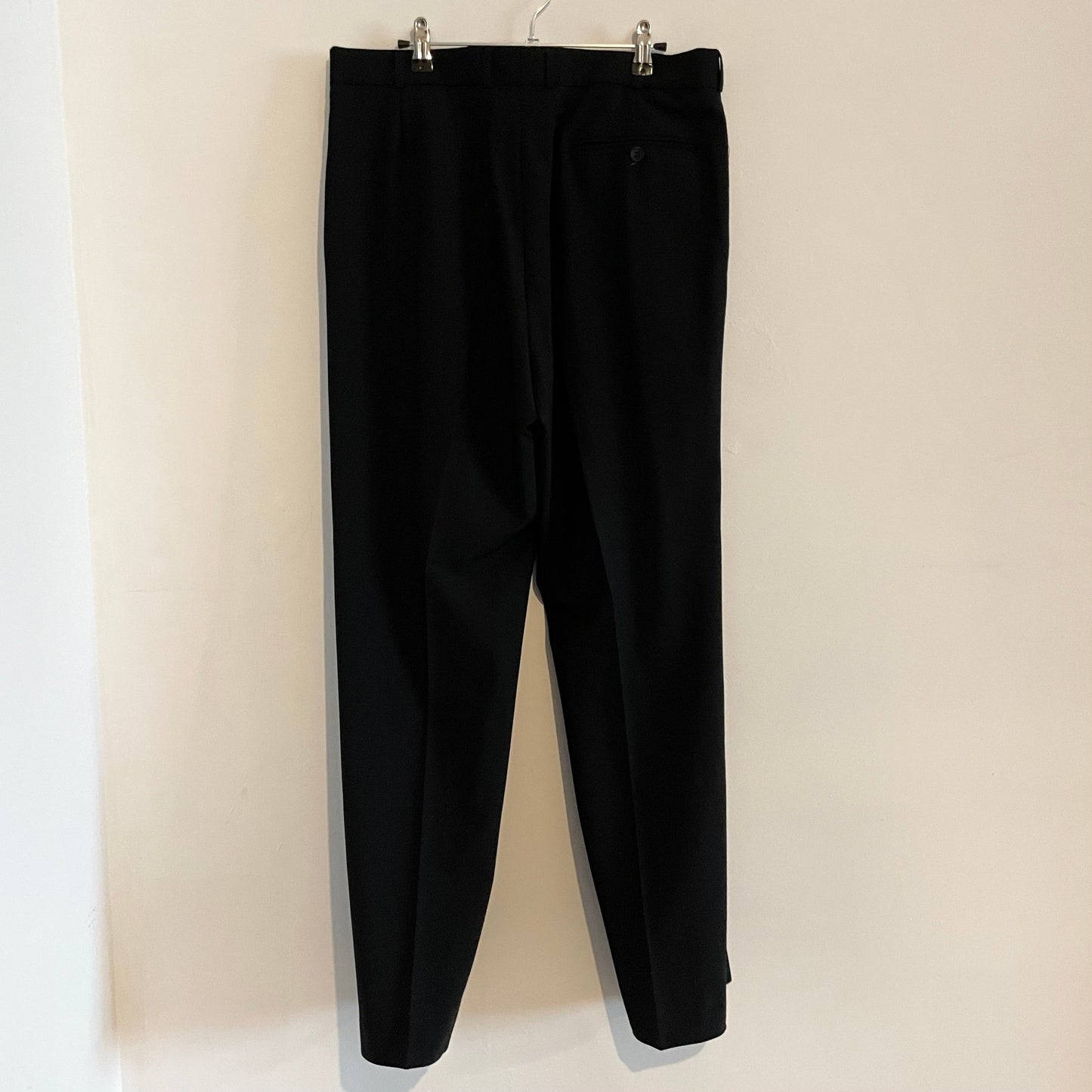 Vintage Navy Blue Smart Suit Trousers for Elegant Occasions