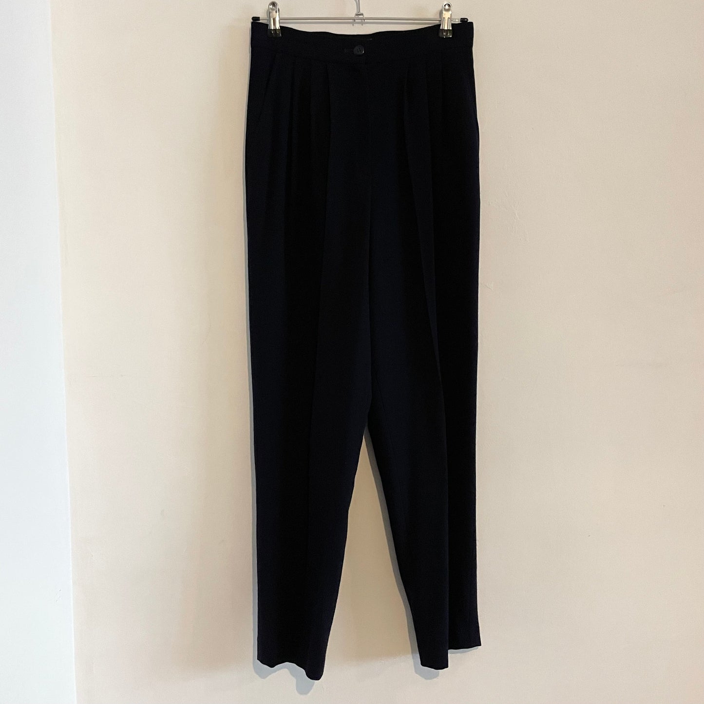 Vintage Jaeger London Navy Blue Suit Trousers. Made in Great Britain