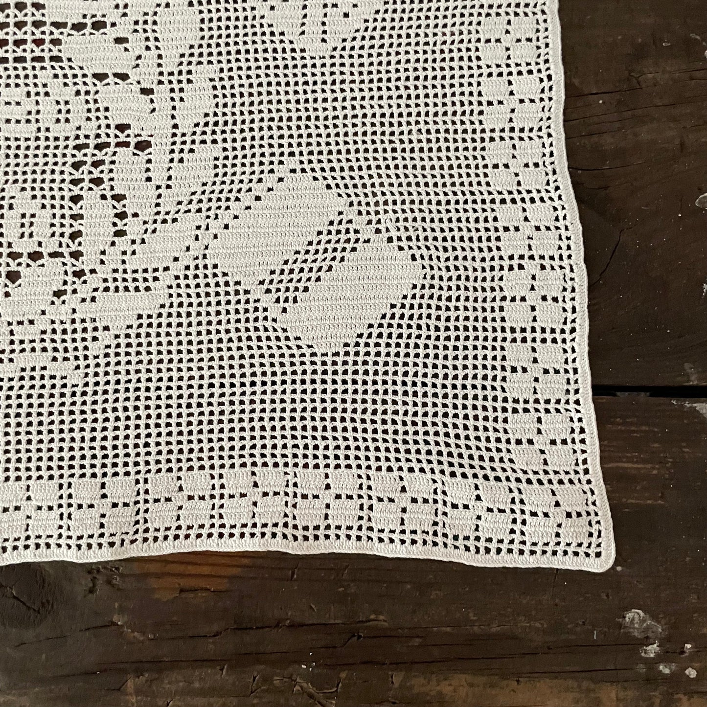 Vintage United We Stand Rectangular Lace Table Mat Decor