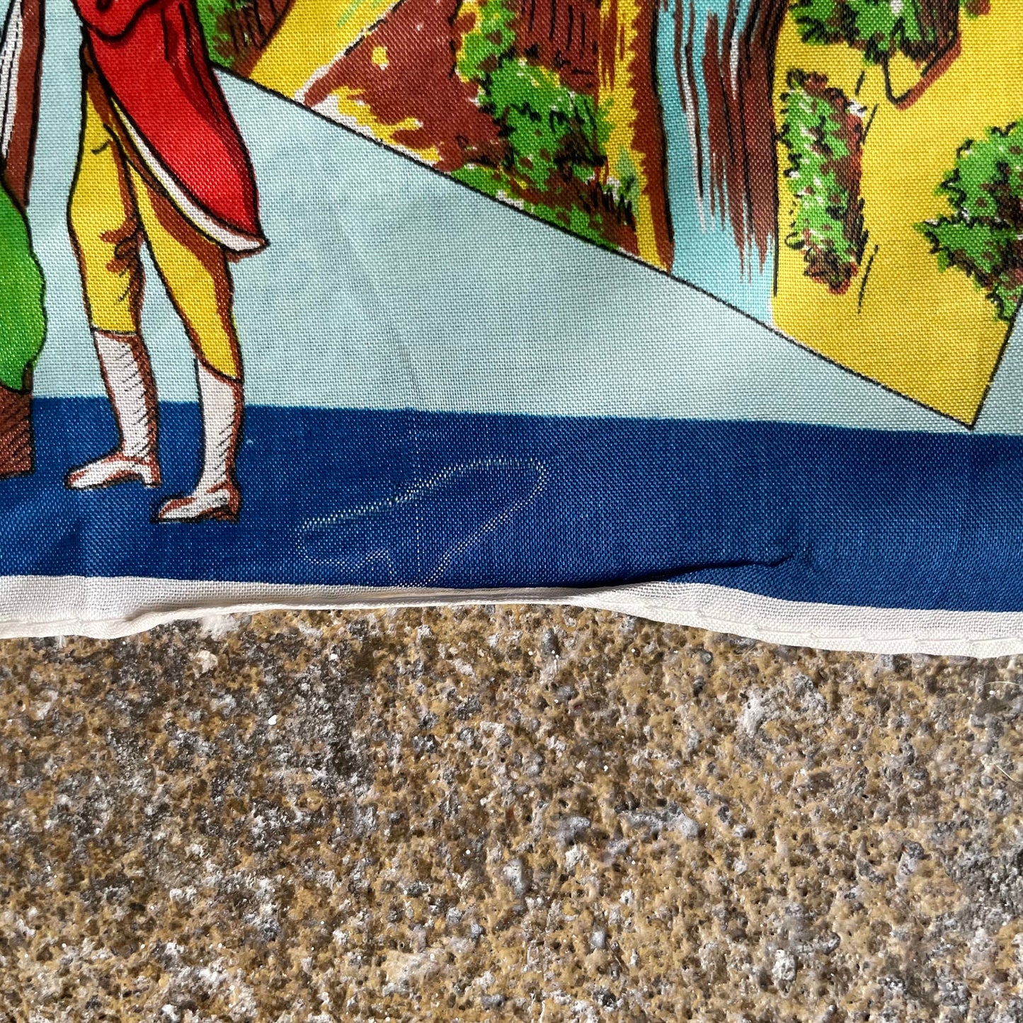 Vintage Handprinted Souvenir of Canada Tourist Scarf Made in Japan