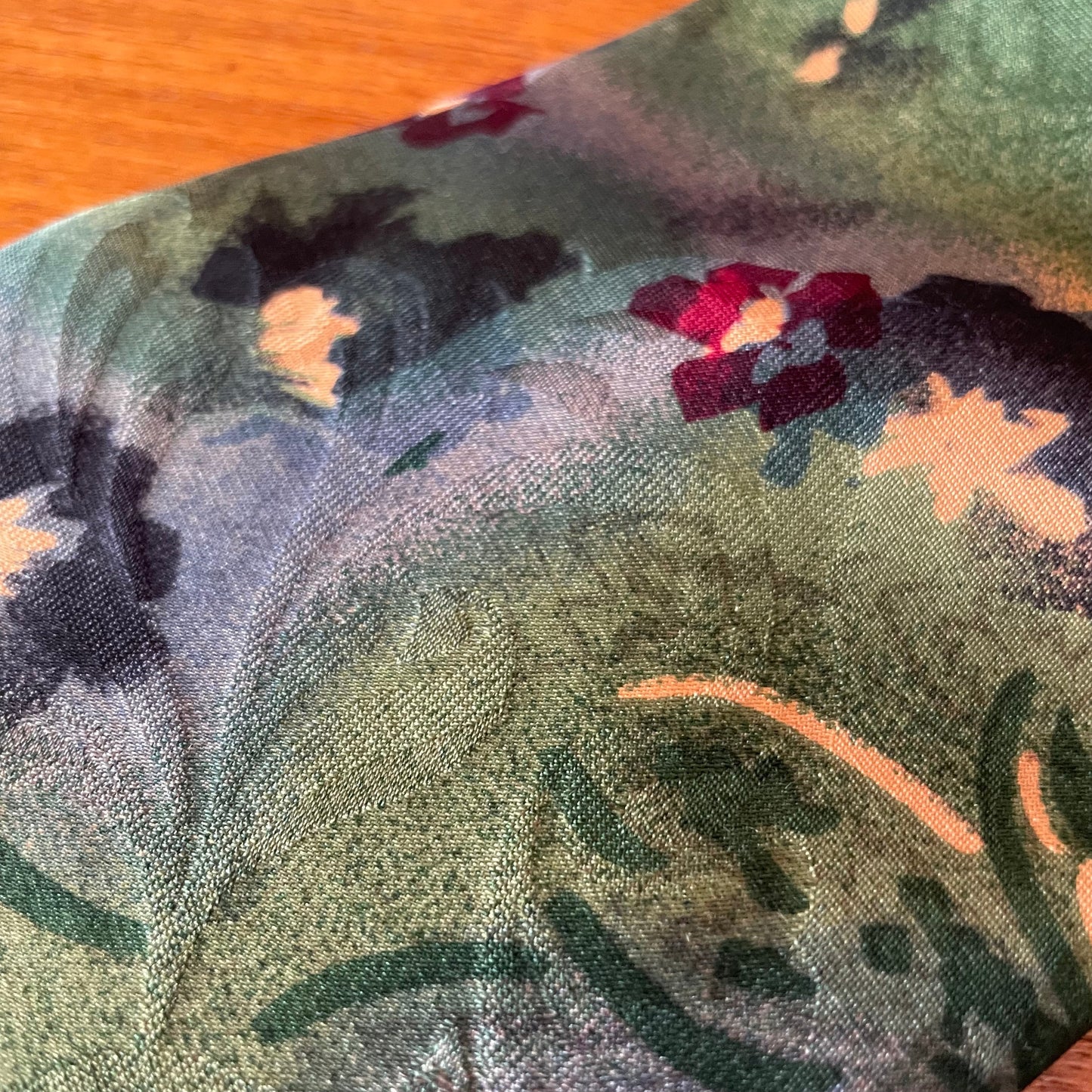Vintage Angelo Litrico Green and Blue Patterned Men's Tie