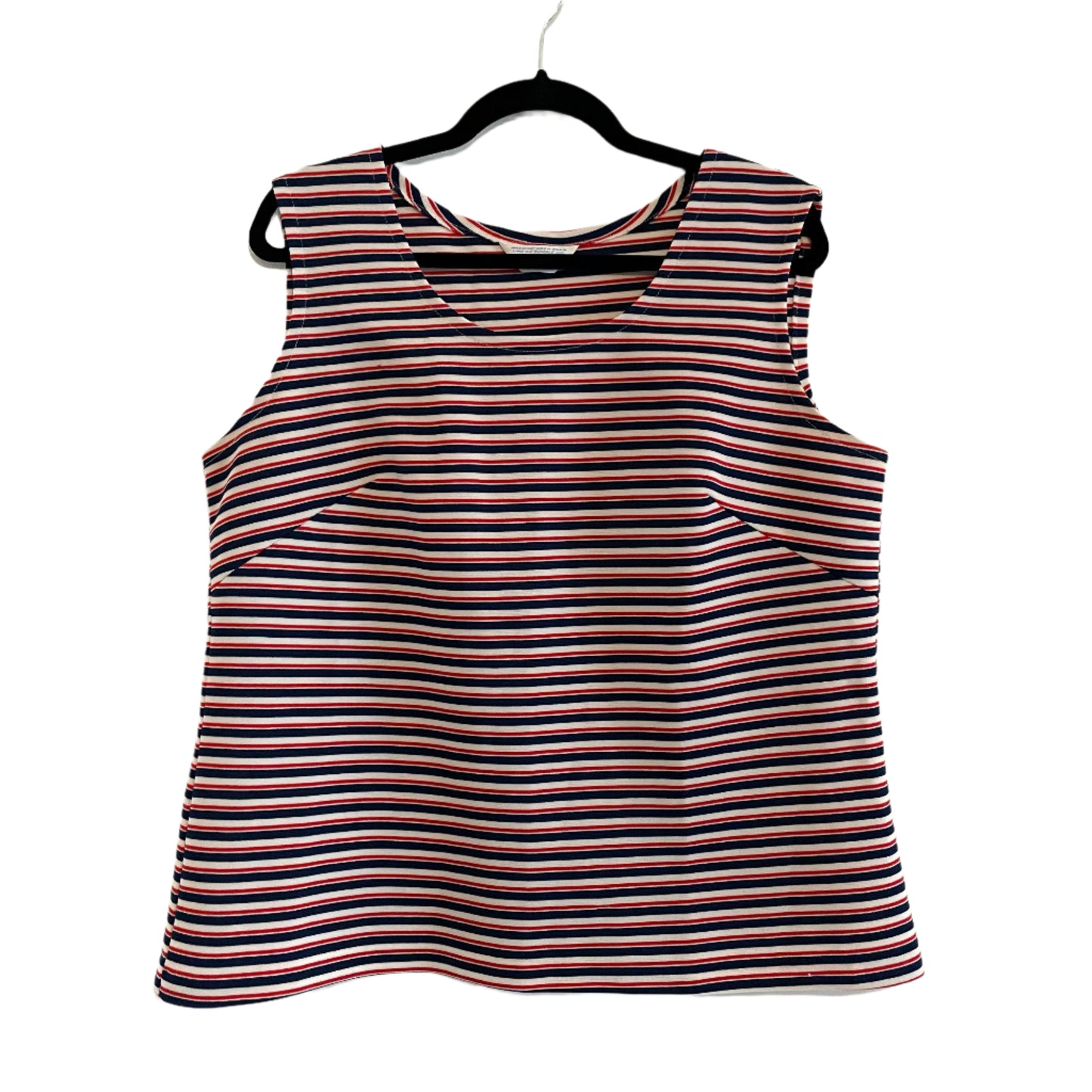 Vintage 1970s Sears Nautical Stripe Tank Top Red White Blue