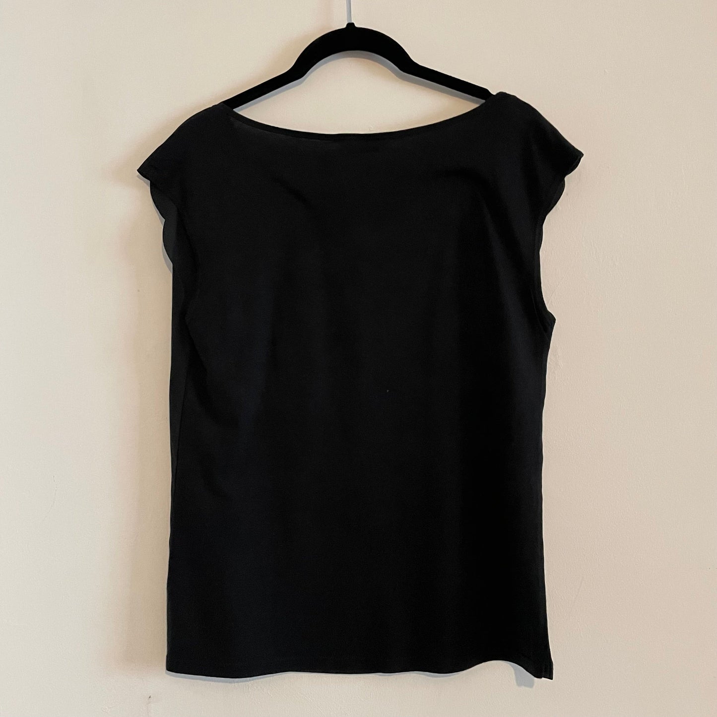 Vintage Miss Selfridge Black Cut Out Detail Blouse Top