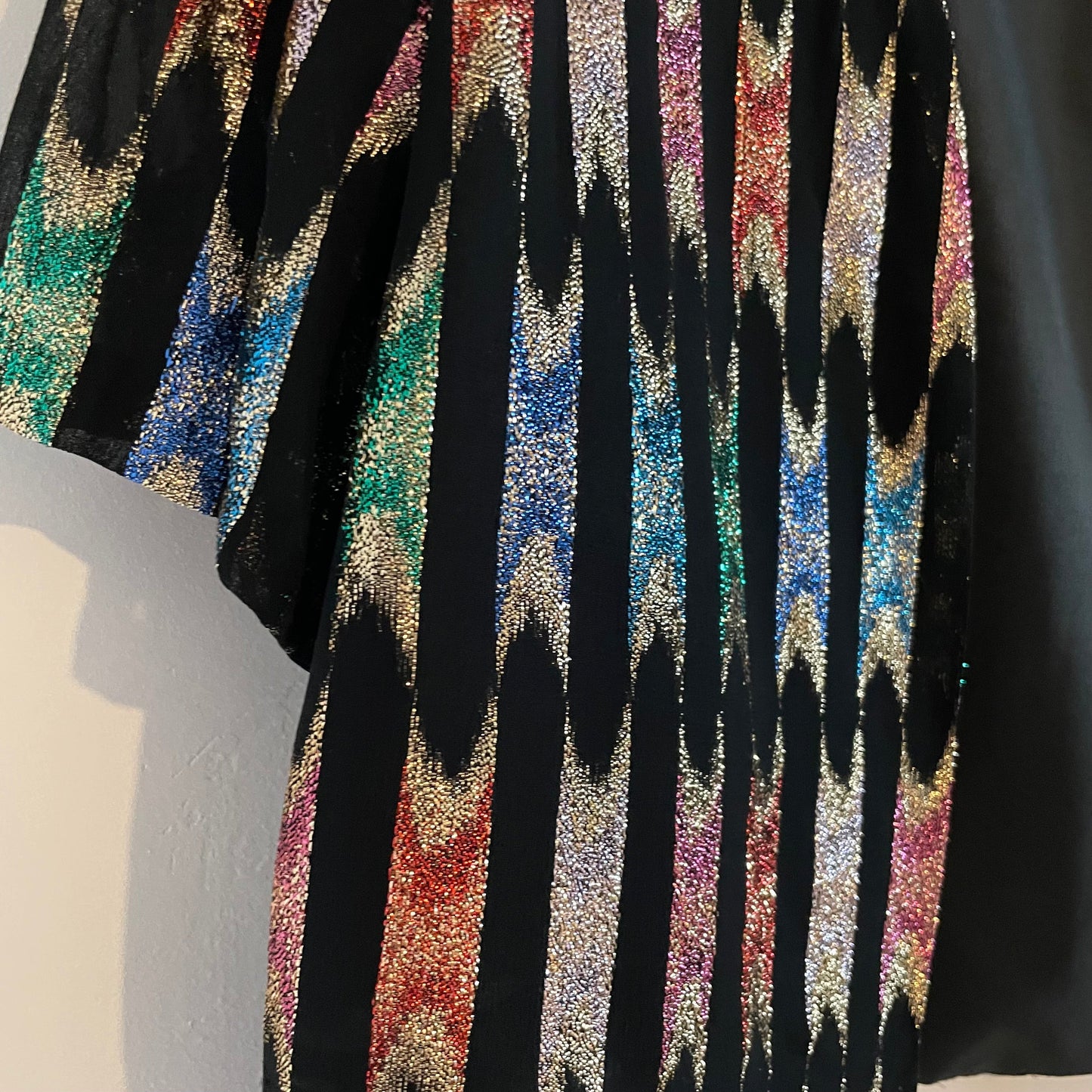 Top Vintage Gina Bacconi Black Multicoloured Sparkle Jacket