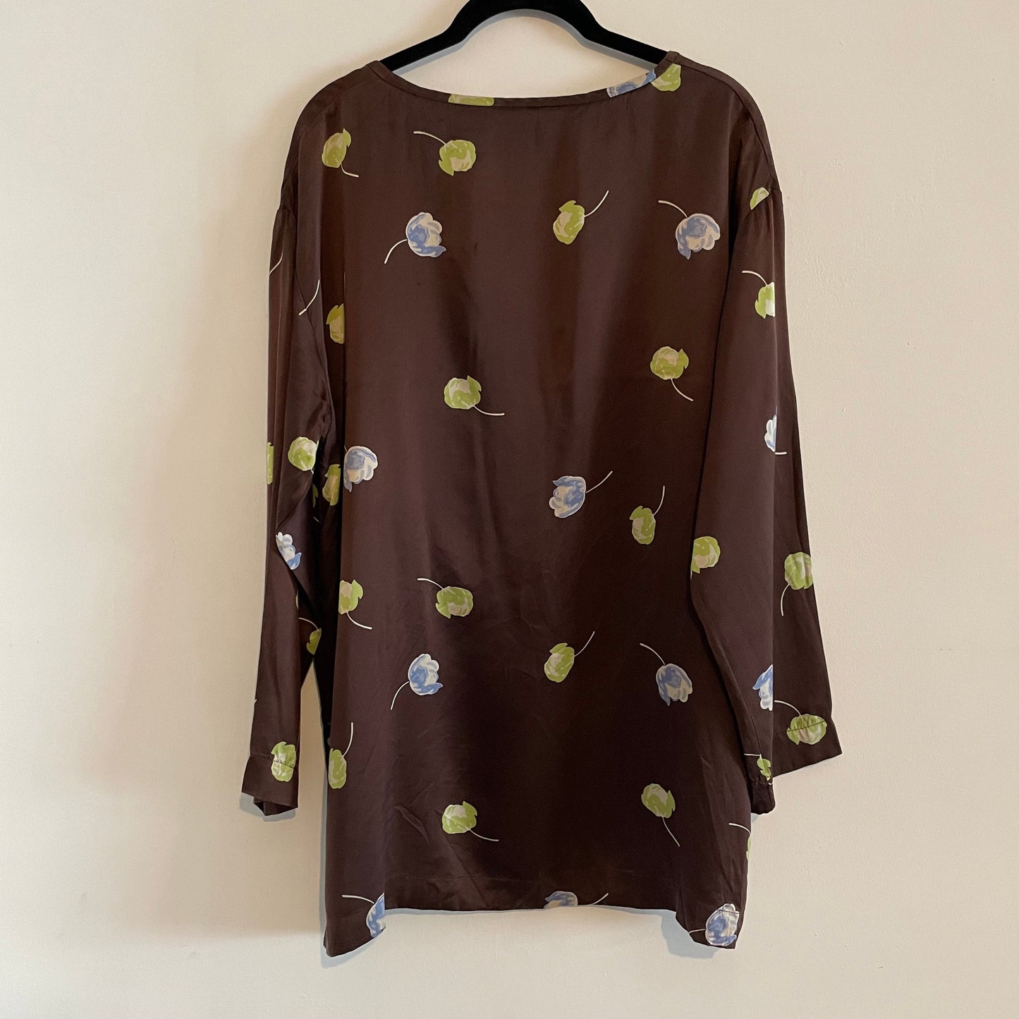 Top Fenn Wright & Manson Vintage Floral Silk Blouse Size 12