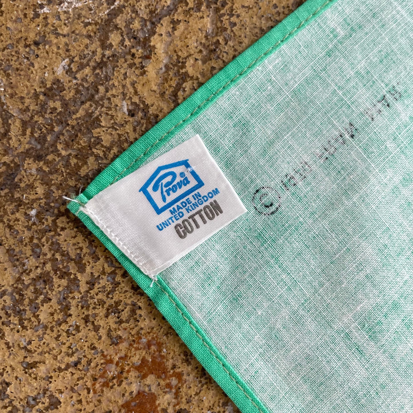 Tea Towel seventies by Fran Mar for Prova Girl Slogan Green Cotton Cloth