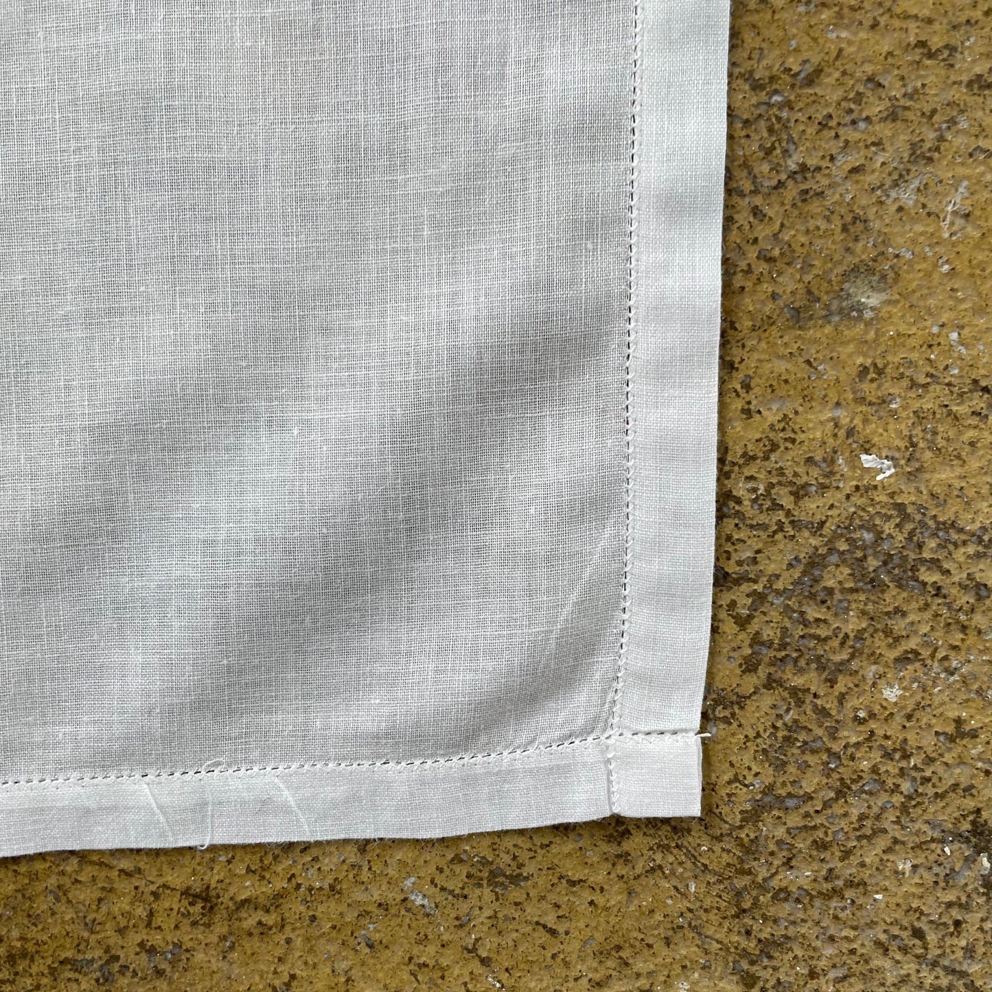 Vintage Set of Three White Cotton Square Placemats Bundle