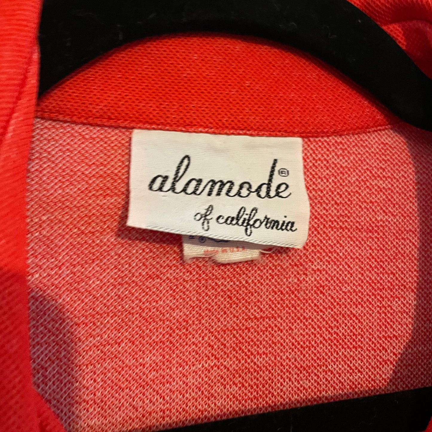 Jacket Vintage Utility Alamode California Cherry Red Jacket Shirt. Made in the USA
