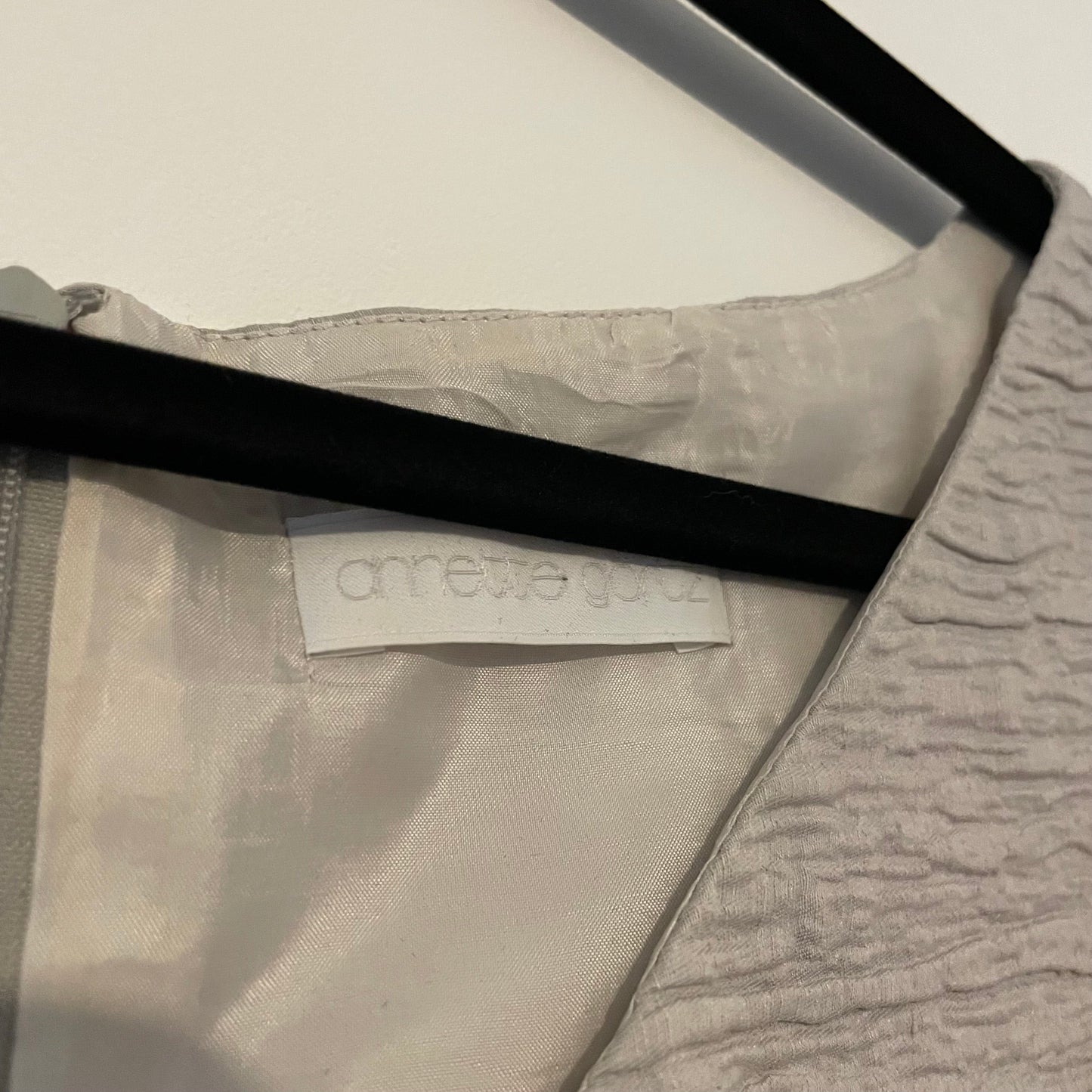 Vintage Two Piece Annette Gortz Grey Silver Jacket and Top