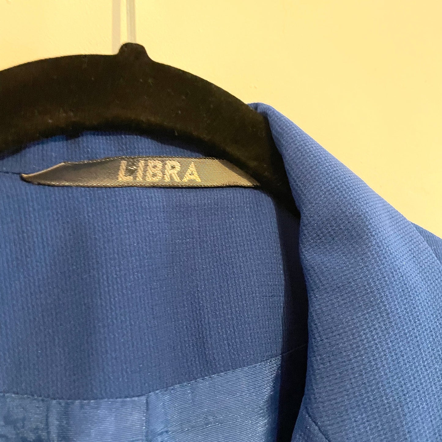 Jacket Vintage Electric Blue Libra Blazer with Covered Buttons