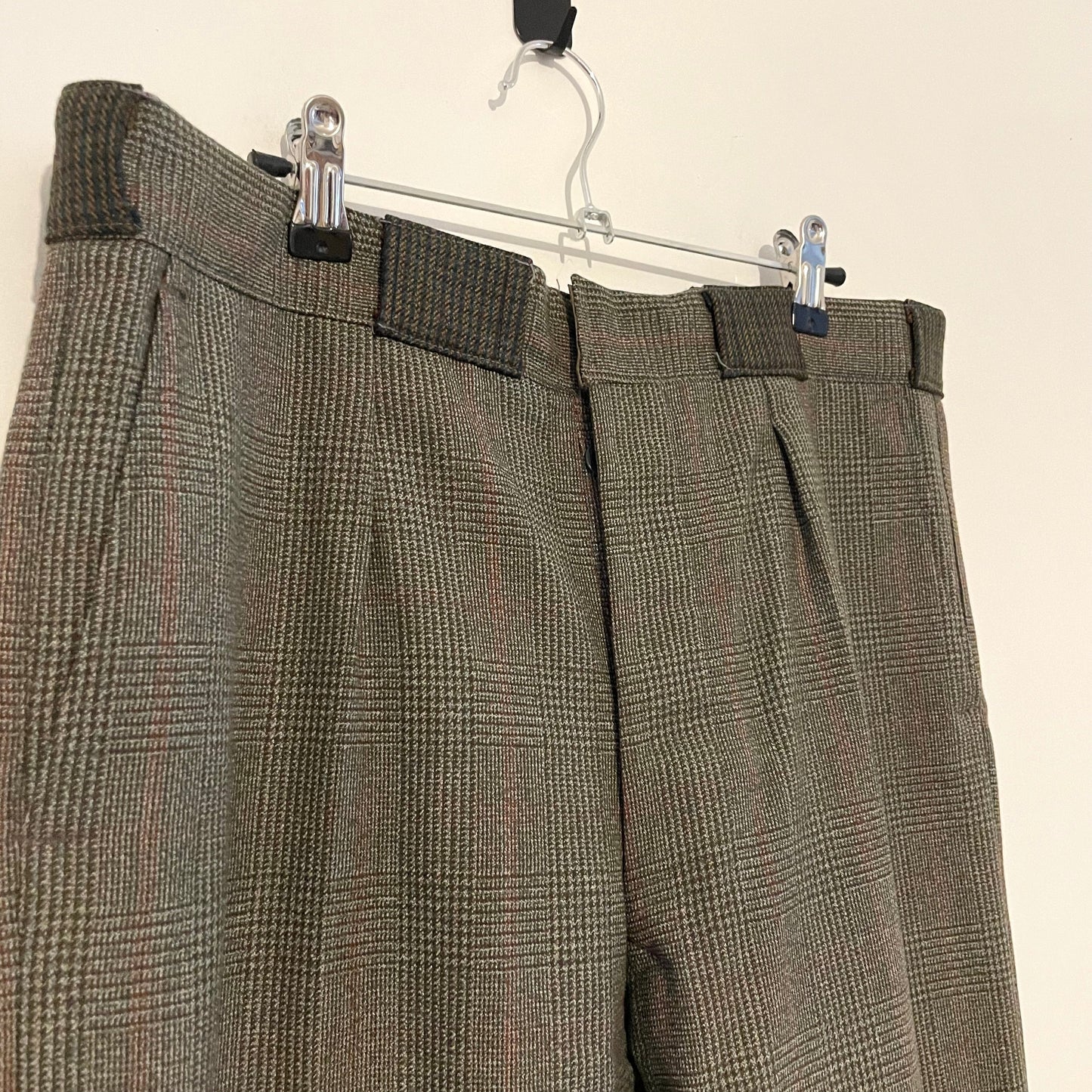 Trousers Vintage Grey and Brown Tweed Suit Trousers Unisex Classic