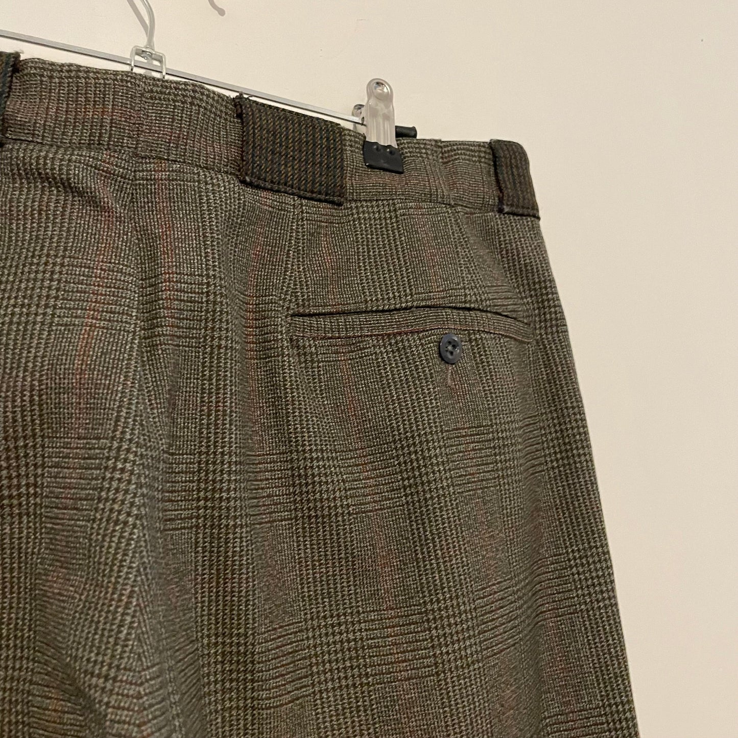Trousers Vintage Grey and Brown Tweed Suit Trousers Unisex Classic