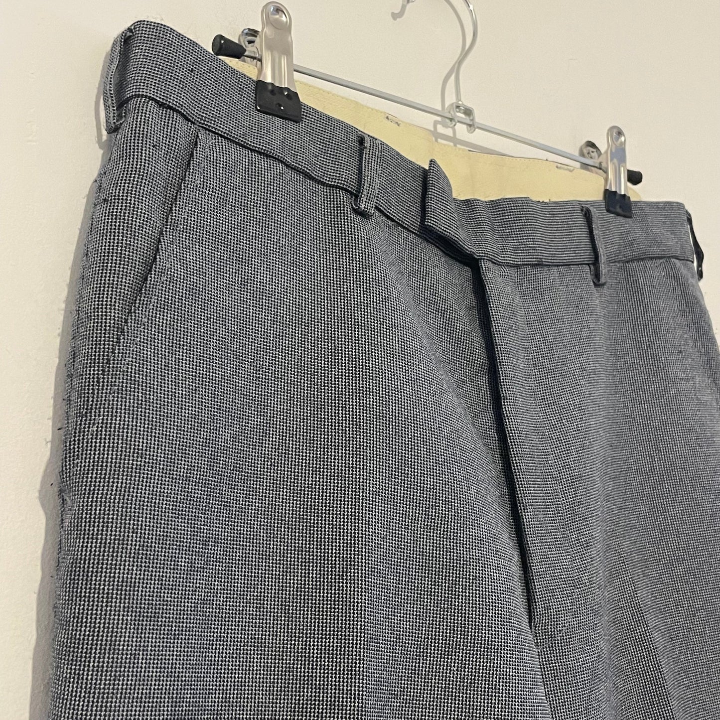 Vintage Blue Woven Minimal Unisex Suit Trousers