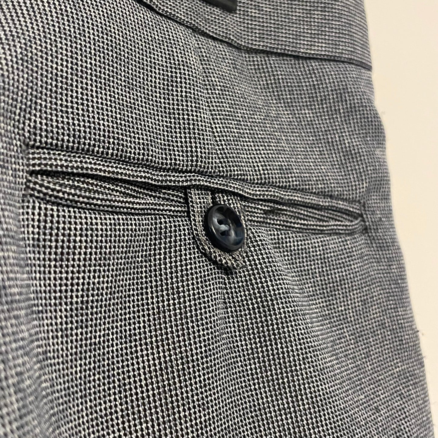 Vintage Blue Woven Minimal Unisex Suit Trousers