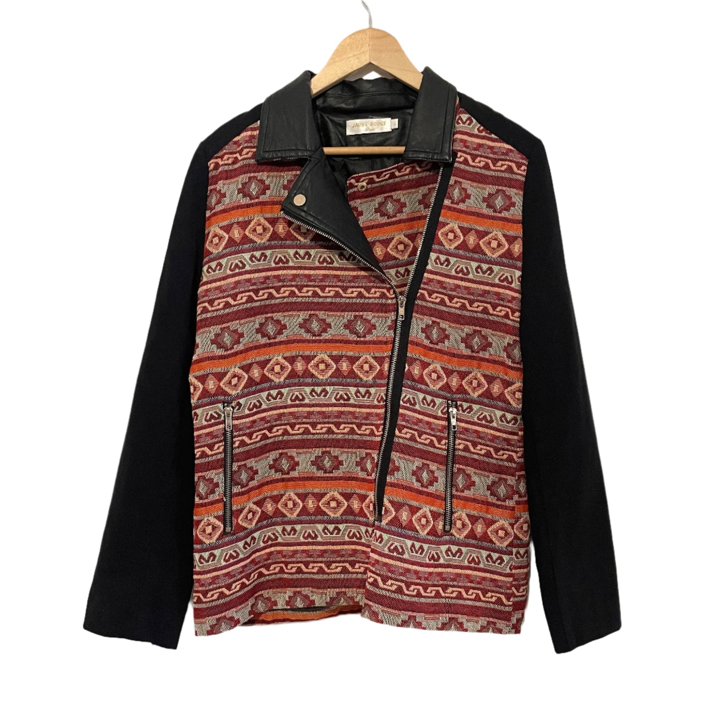 Coat Preloved Jaune Rouge Paris Tapestry Short Jacket