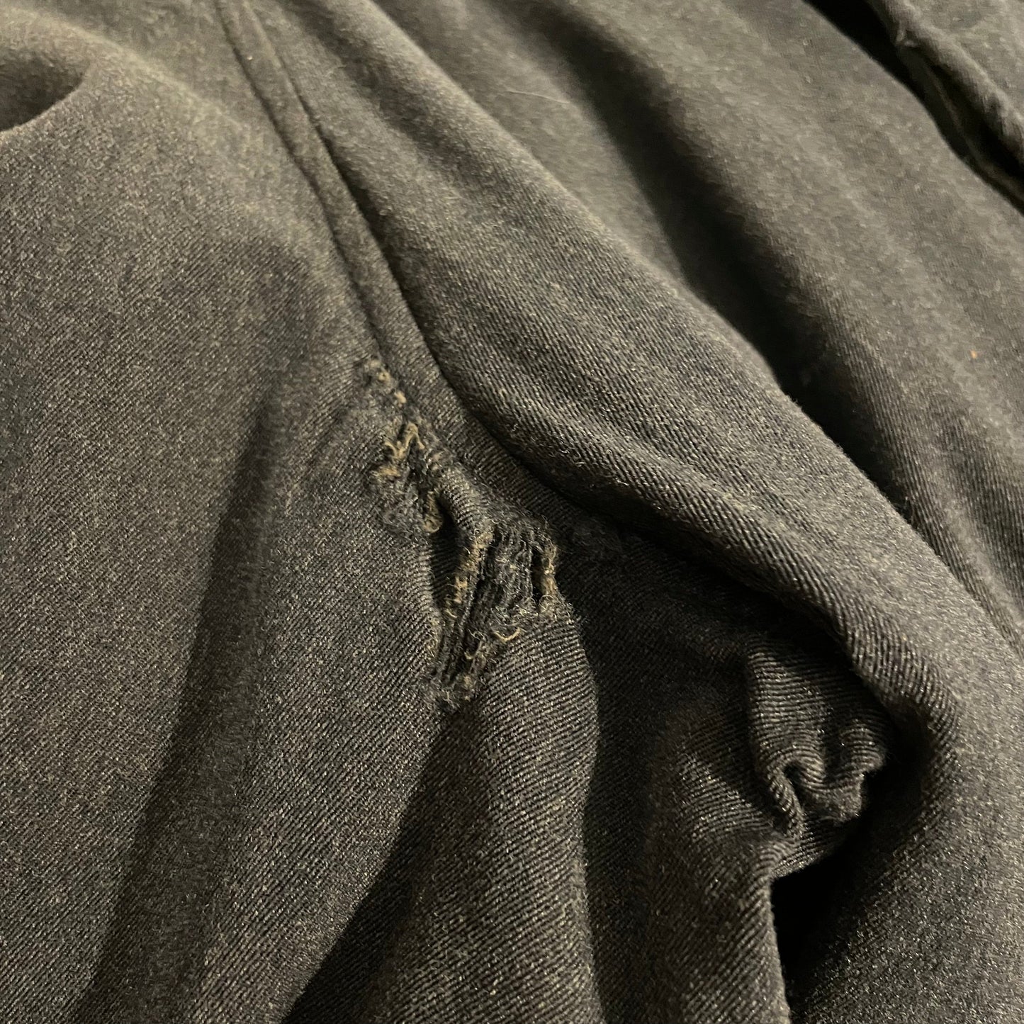 Coat Vintage Navy Blue Longline Military Unisex Workwear Jacket