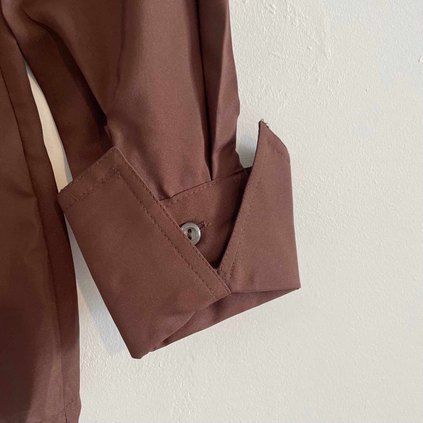 Shirt Vintage Deadstock Tessa Rae Brown Children's 70s Dagger Collar