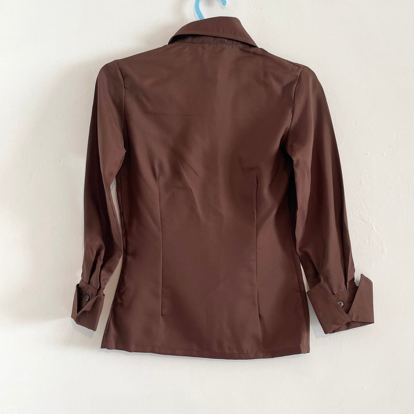 Shirt Vintage Deadstock Tessa Rae Brown Children's 70s Dagger Collar