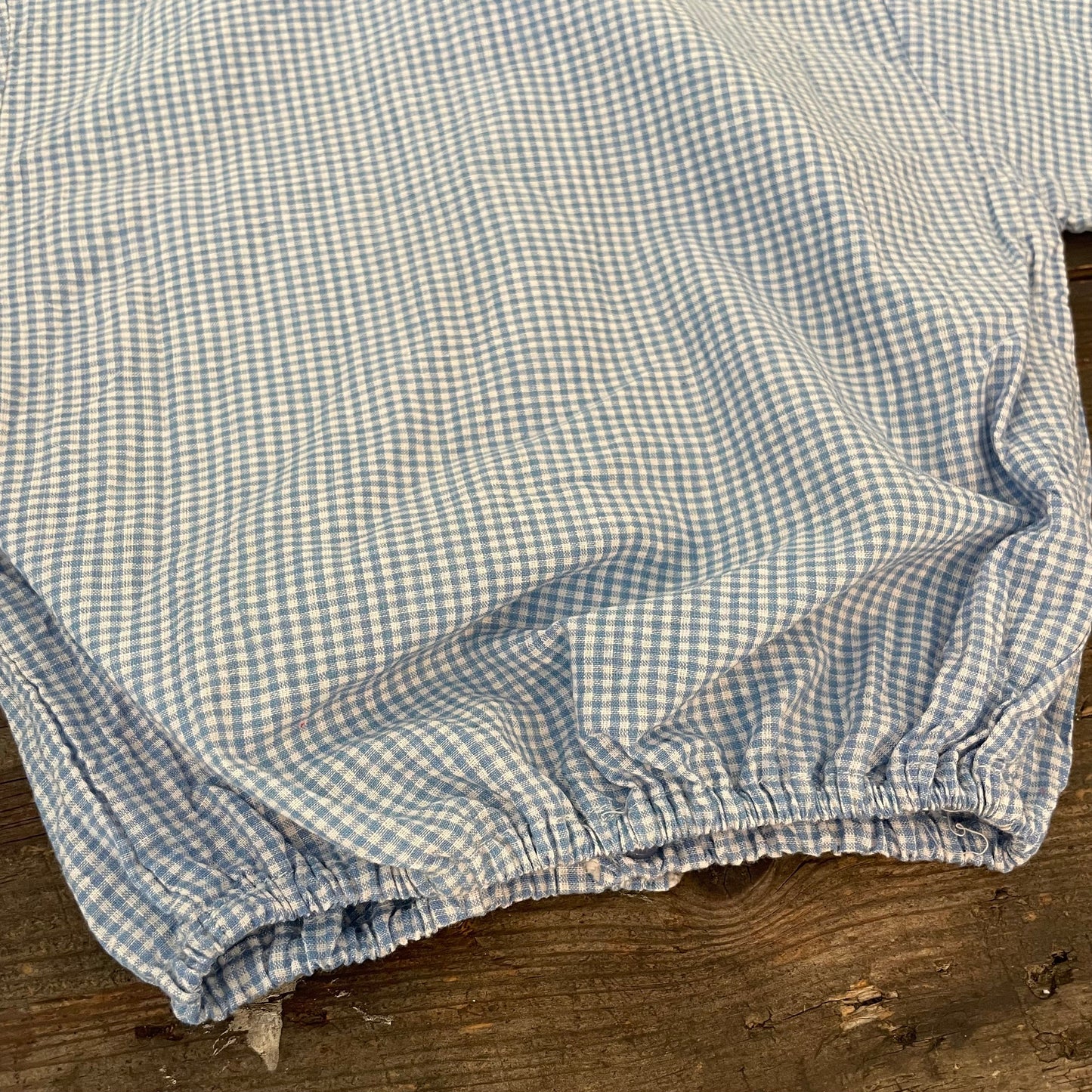 Shirt Vintage Deadstock Puma Children's Blue Gingham Top