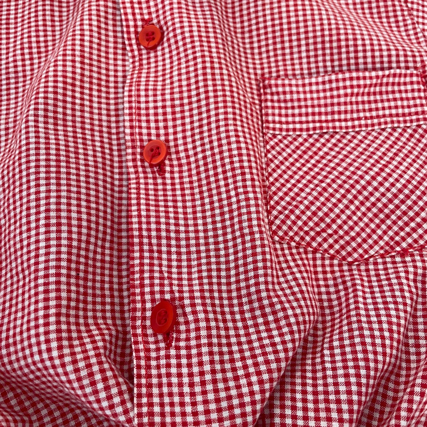 Shirt Vintage Deadstock Puma Children's Red Gingham Top