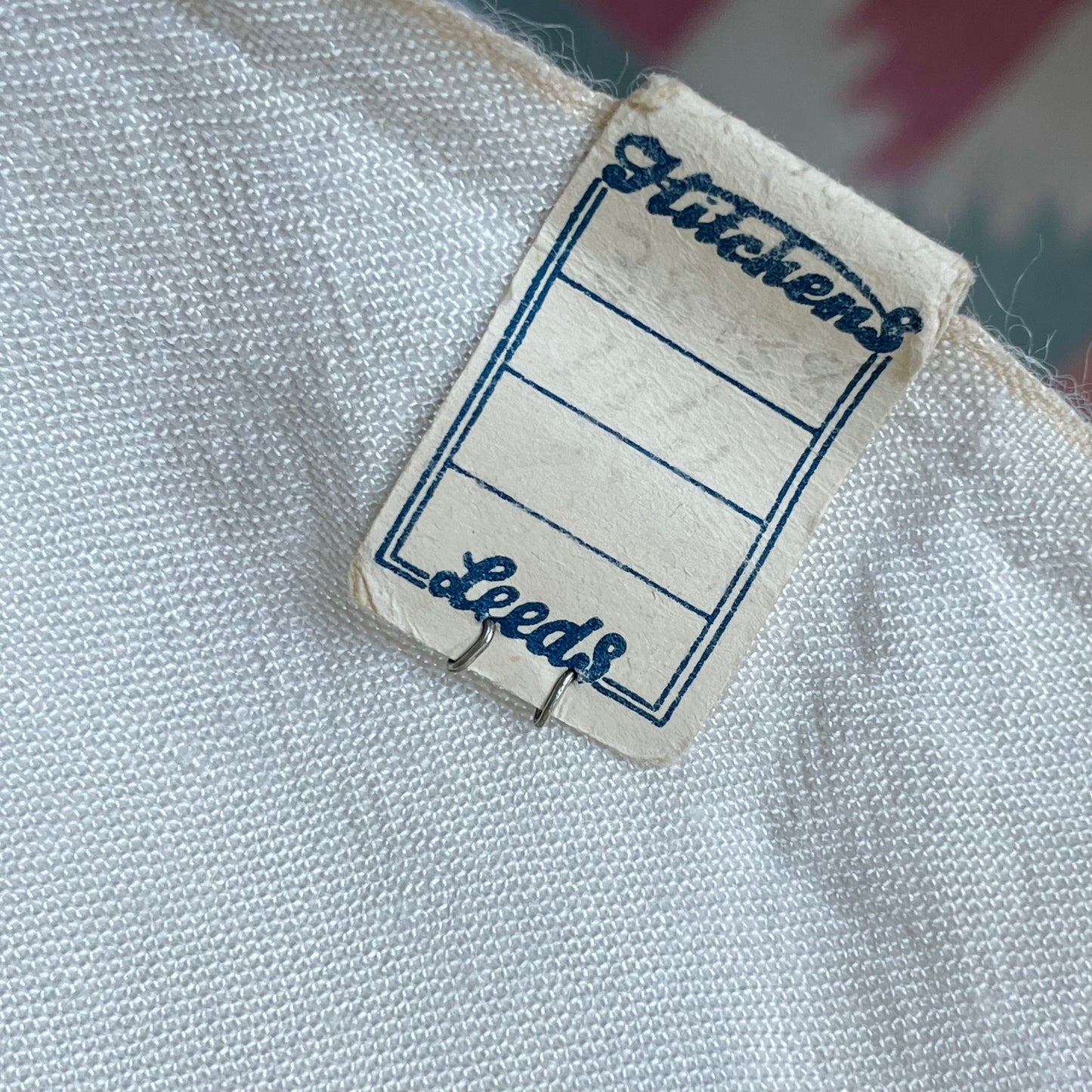 Vintage White and Multicoloured Dutch Windmill Tulip Tablecloth