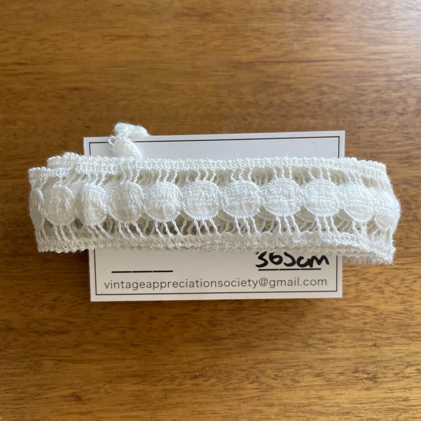 Vintage Antique White Cotton Crochet Lace Trim Edging 3.65 Metres Craft Supplies