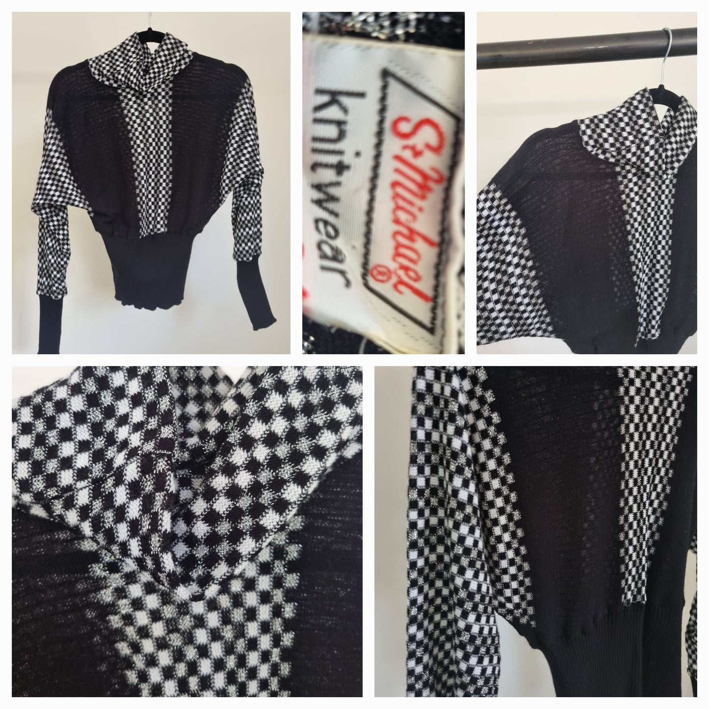 St Michael Vintage Batwing Jumper 1960s UK10 - Vintage Appreciation Society