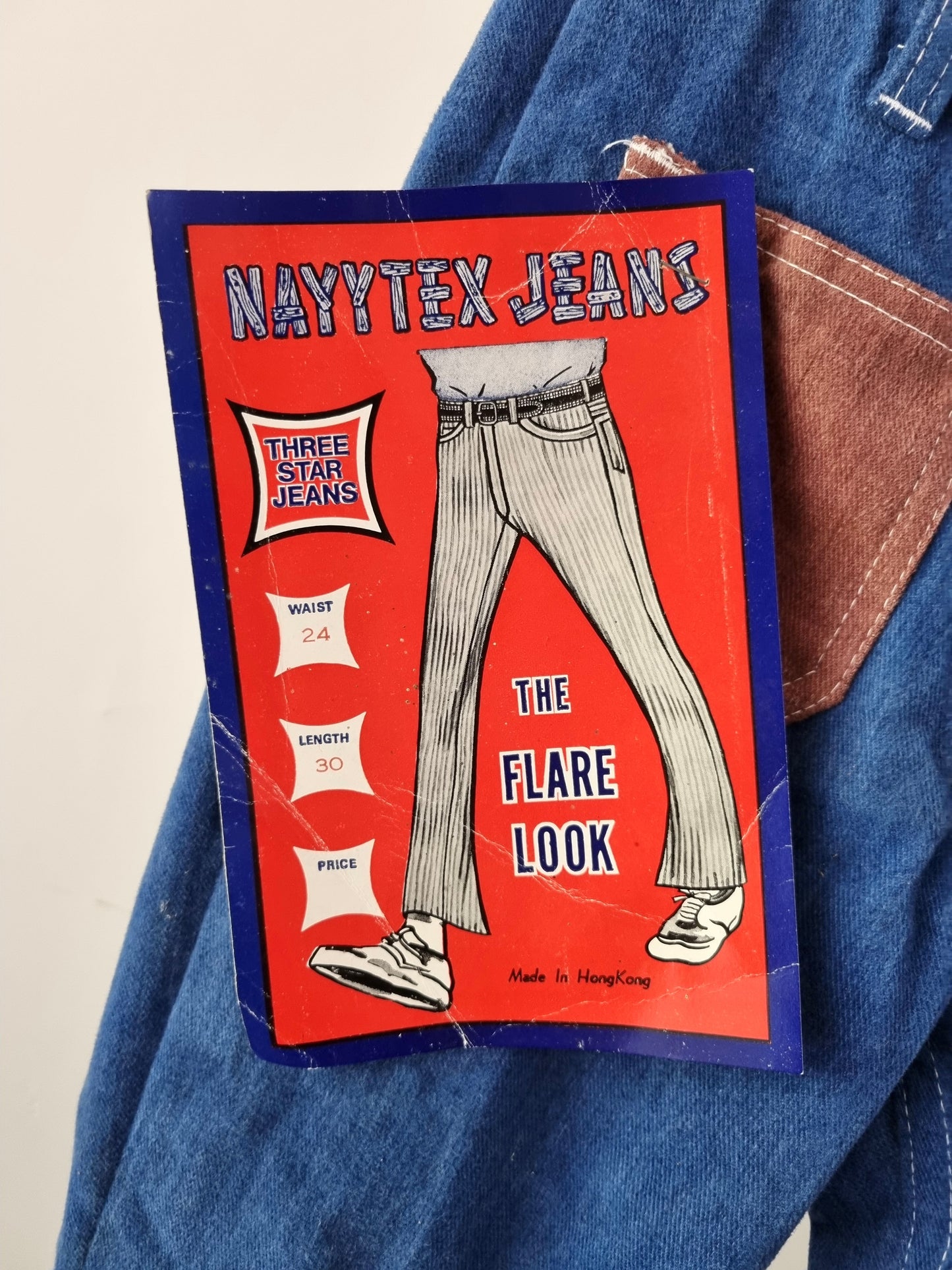 1970s Nayytex Flared Jeans (AGE 6) Vintage Children's Clothes. British Retro Deadstock - Vintage Appreciation Society