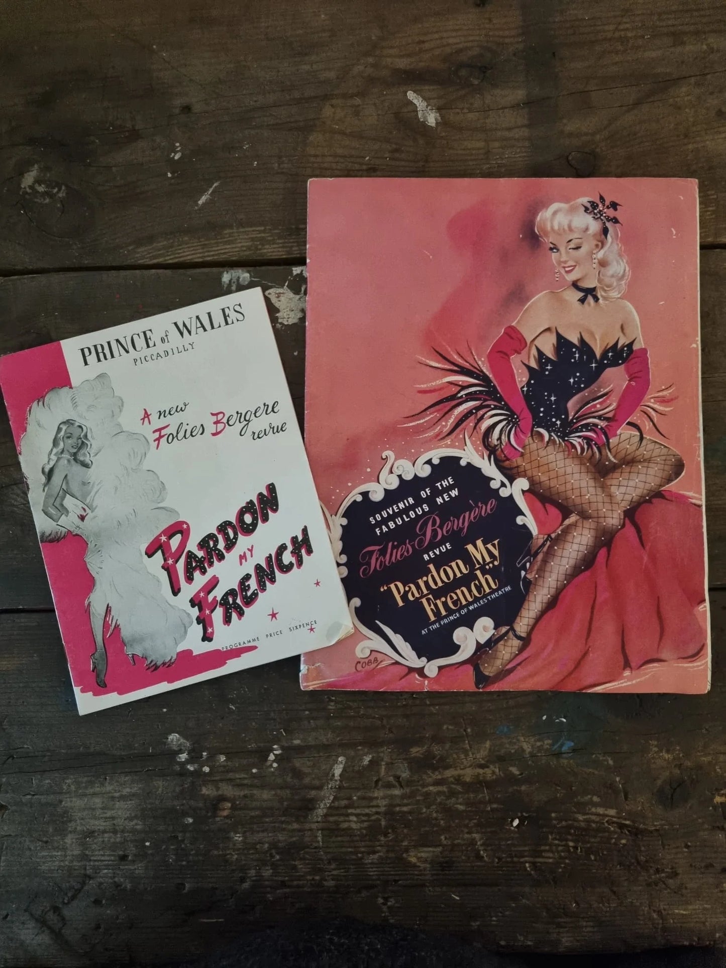 Pardon My French Souvenir Programme and Ticket from Prince of Wales Theatre