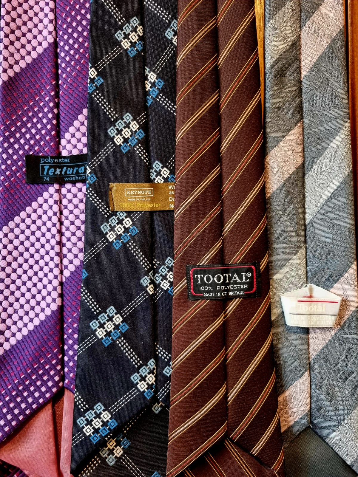 Job Lot Vintage Men's Ties Bundle of 13 Patterned Multicoloured Pieces