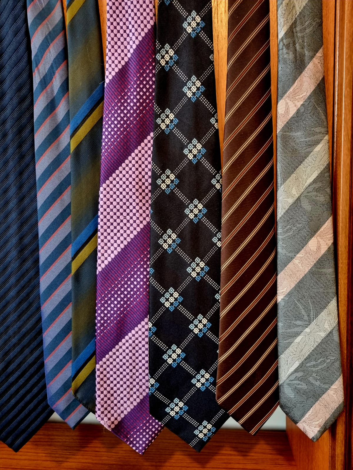 Job Lot Vintage Men's Ties Bundle of 13 Patterned Multicoloured Pieces